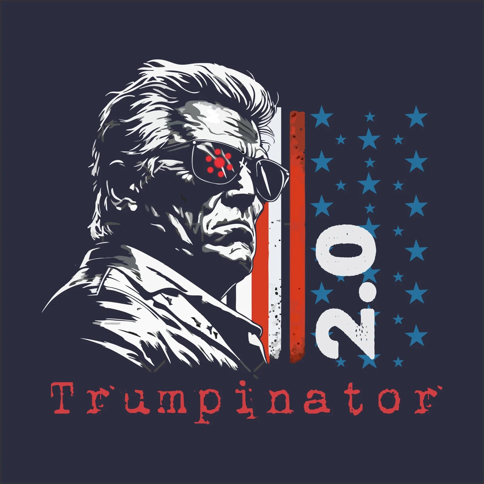 Trumpinator Men's Round Neck Printed T-Shirt - Shipping Globally!