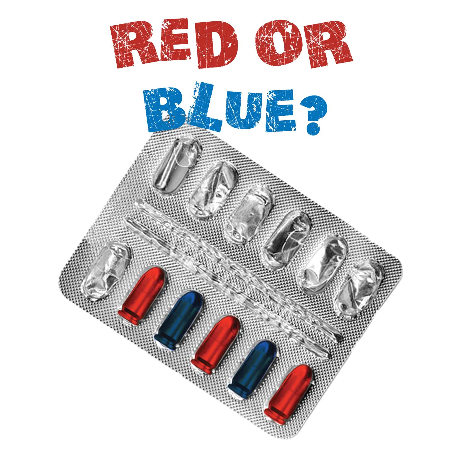 Red or Blue – Tantra Original Brand Since 1997 – Unisex Cotton Tee – Casual Everyday Wear - Shipping Globally!