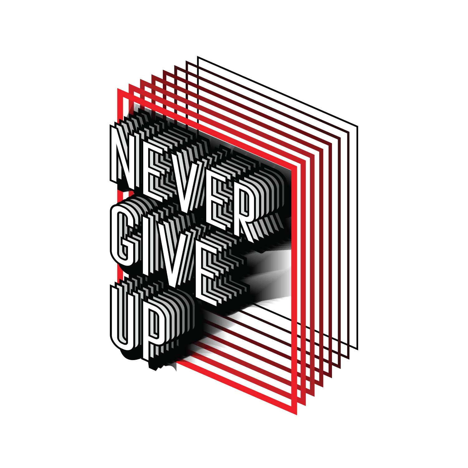 Never Give Up – Tantra Original Brand Since 1997 – Unisex Cotton Tee – Motivational Everyday Wear - Shipping Globally!