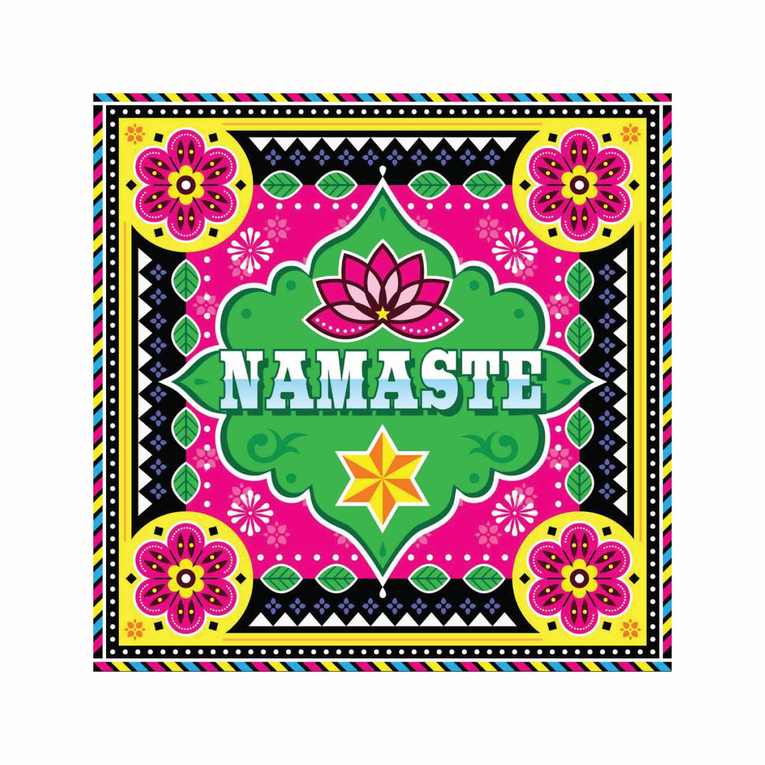 Namaste Flower – Tantra Original Brand Since 1997 – Unisex Cotton Tee Everyday Wear - Shipping Globally!