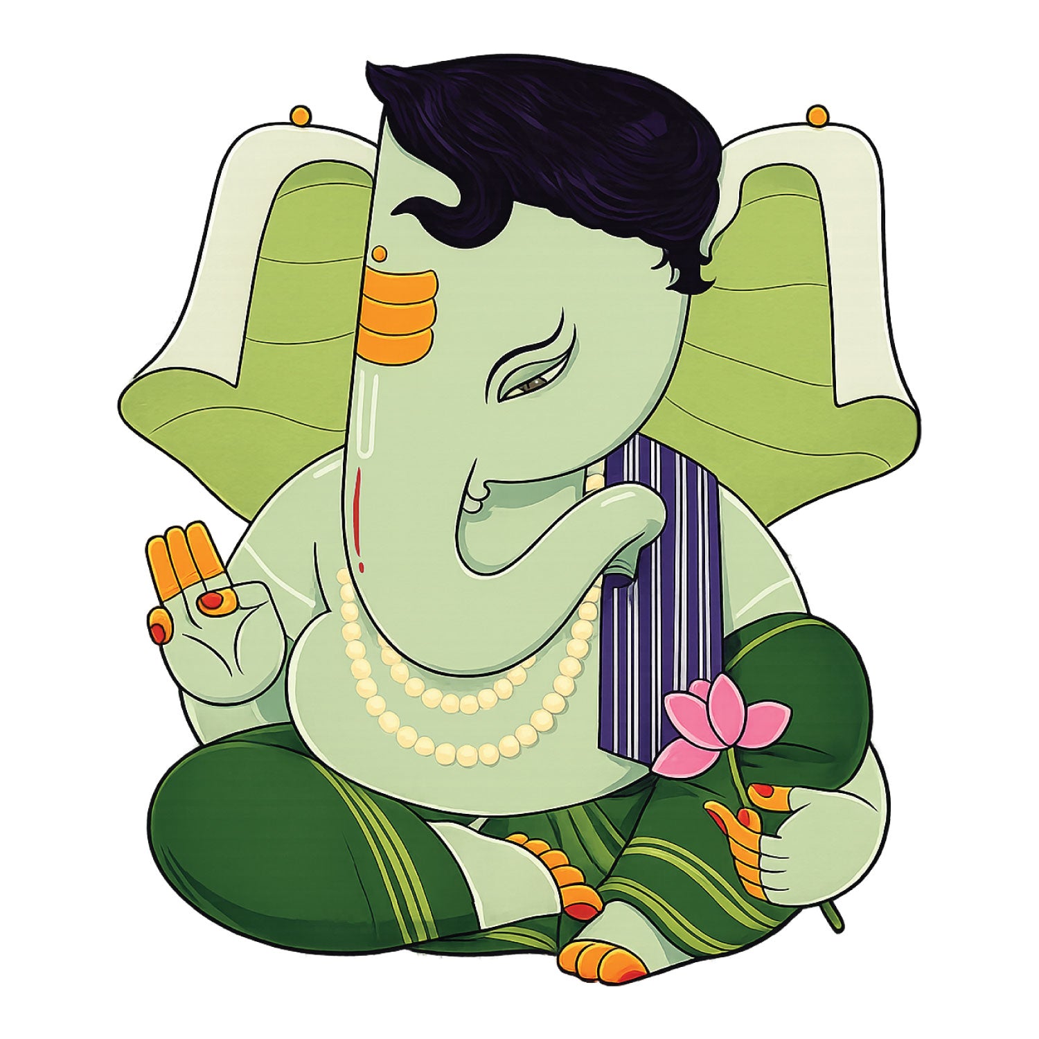 Ganesha Lotus 100% Cotton Unisex T-Shirt Everyday Casual Wear Original Since 1997 Shipping Globally