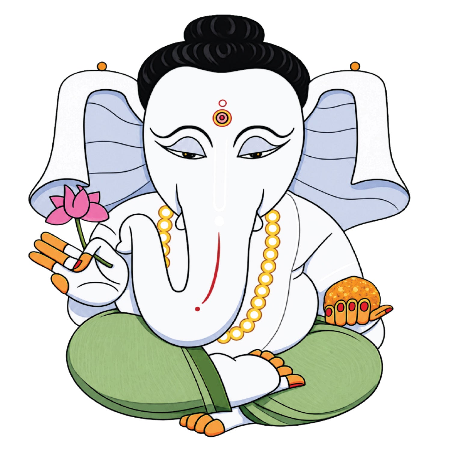 Ganesha Modak 100% Cotton Unisex T-Shirt Everyday Casual Wear Original Since 1997 Shipping Globally