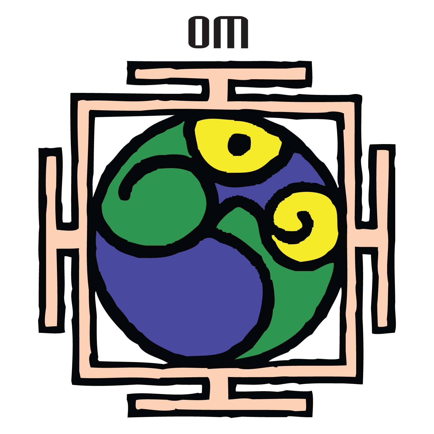 Yantra Om 100% Cotton Unisex T-Shirt Everyday Casual Wear Original Since 1997 Shipping Globally