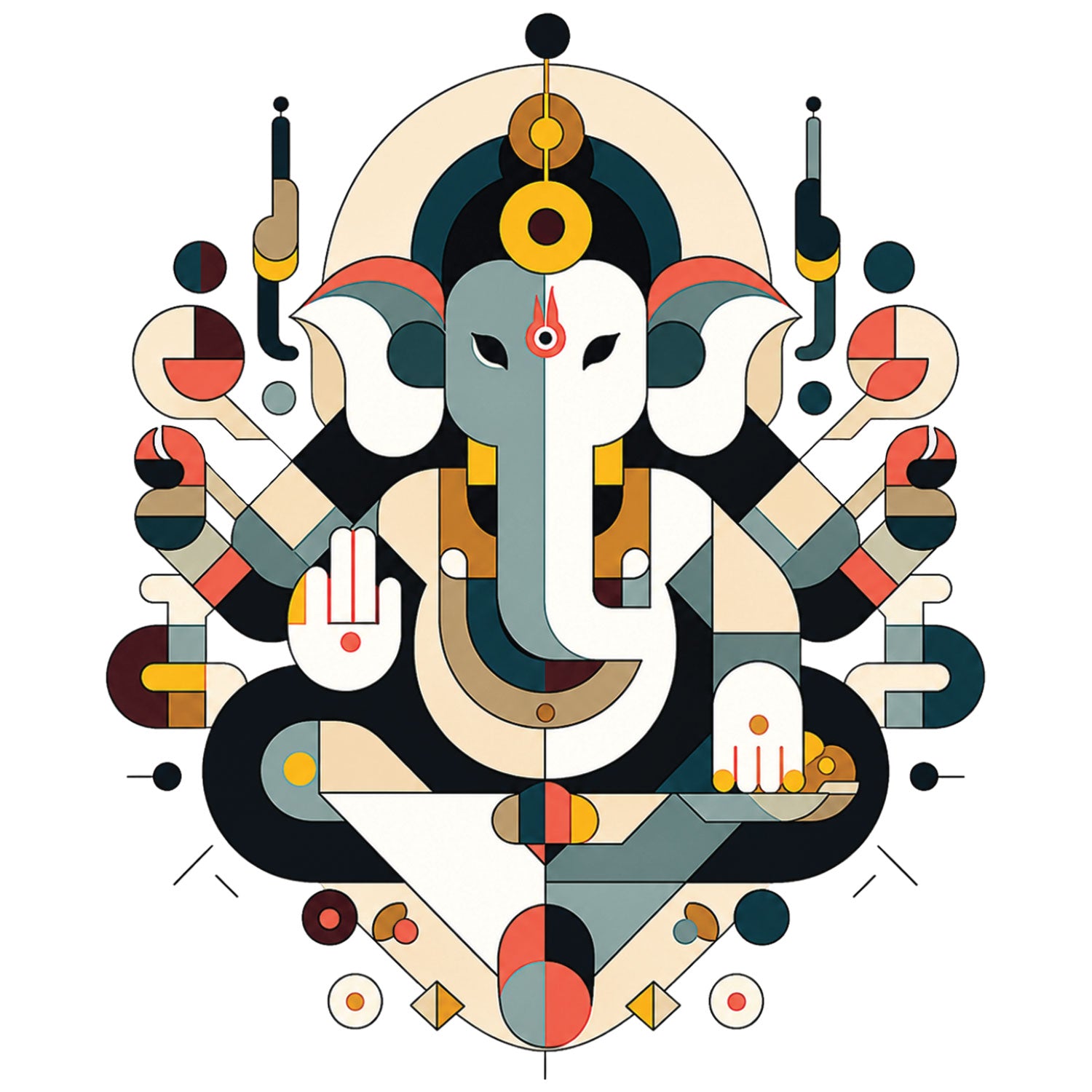 Abstract Ganesha Cotton Unisex T-Shirt Casual Wear Original Since 1997
