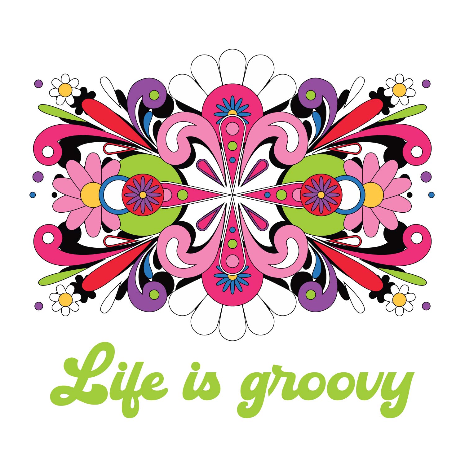 Life is Groovy Women's Cotton Tee Tantra Original Since 1997 – Everyday Wear – Shipping Globally!