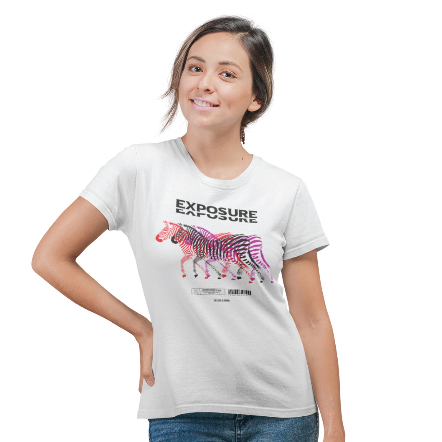 Exposure Front & Back Graphic Polycotton Single Jersey Unisex T-Shirt Regular Fit Everyday Casual Wear