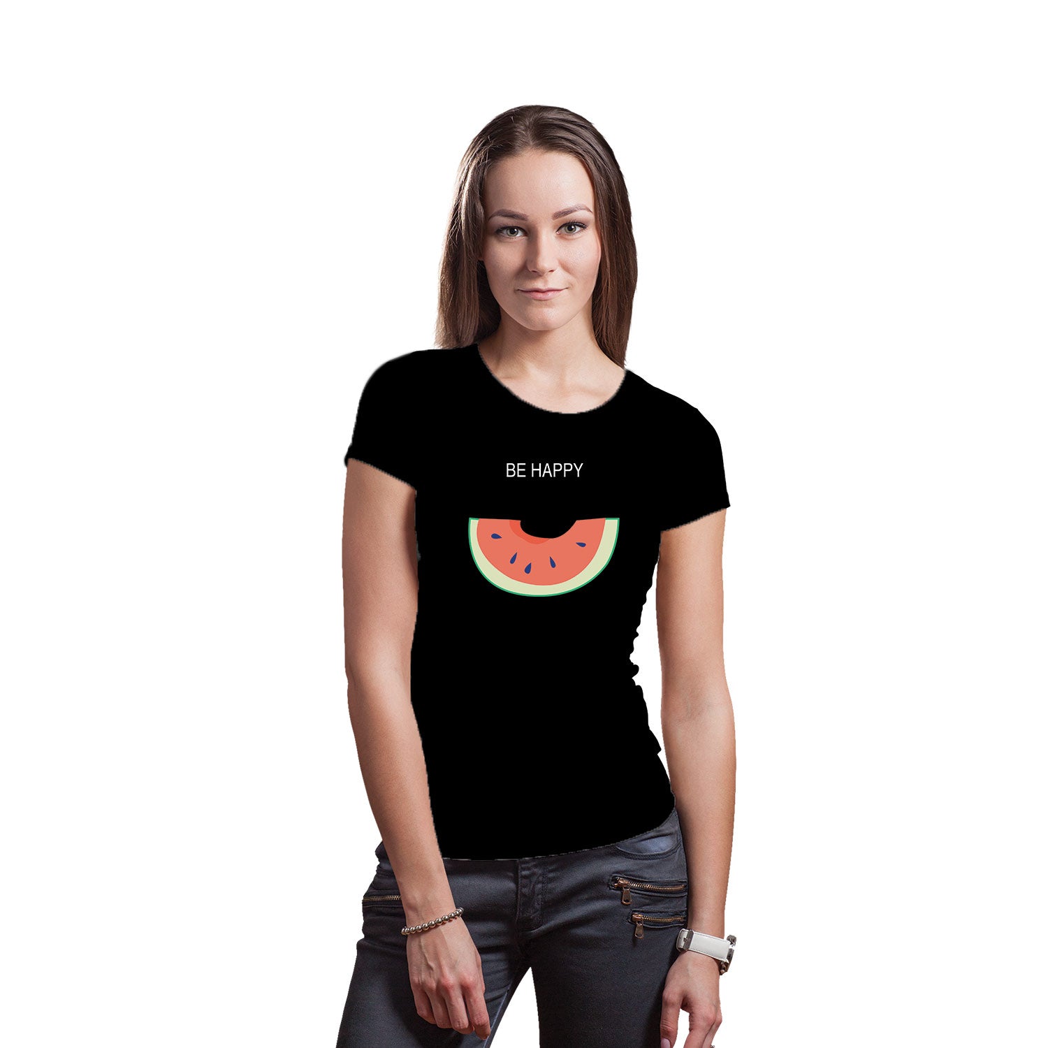 Be Happy 2 Women’s Cotton Tee – Tantra Original Since 1997 – Shipping Globally!