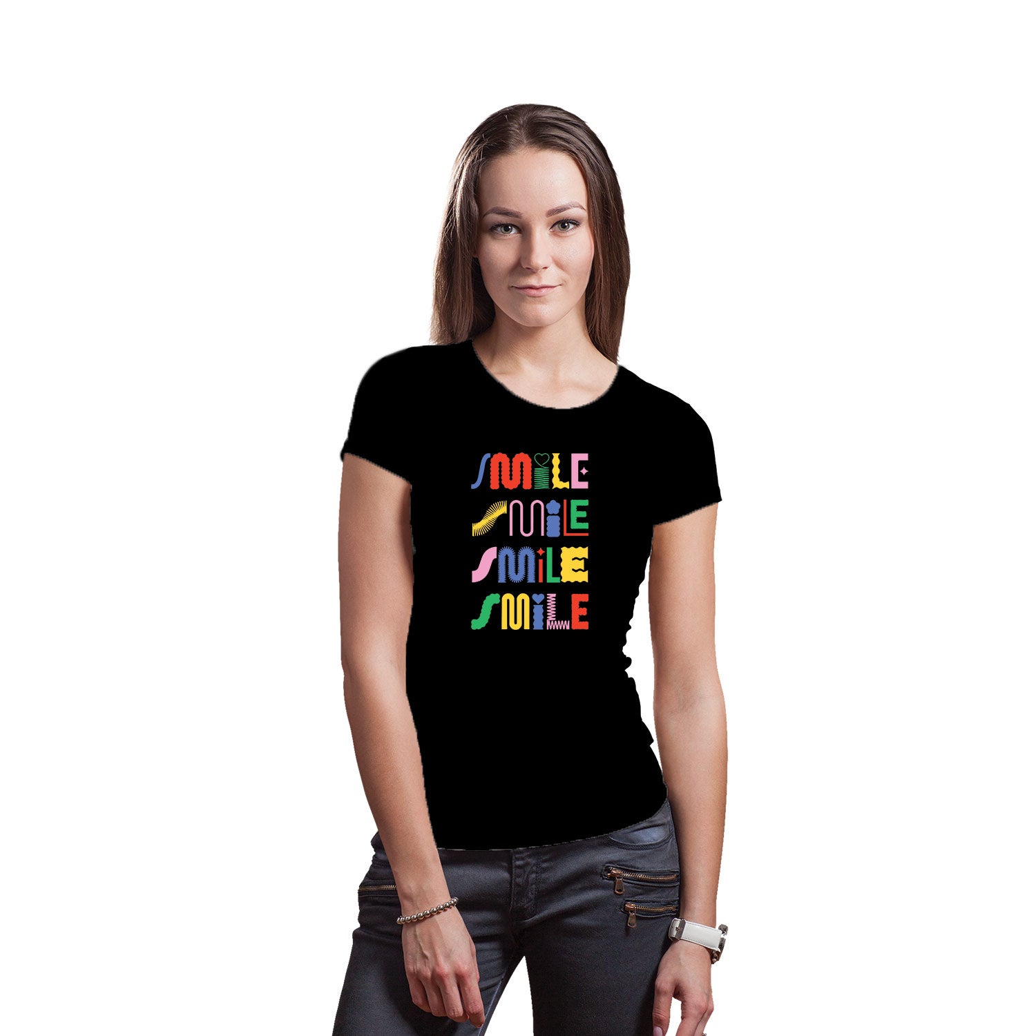 Smile Women’s Tee – Tantra Original Brand Since 1997 – Graphic Cotton Tee – Feel Good Wear - Shipping Globally!