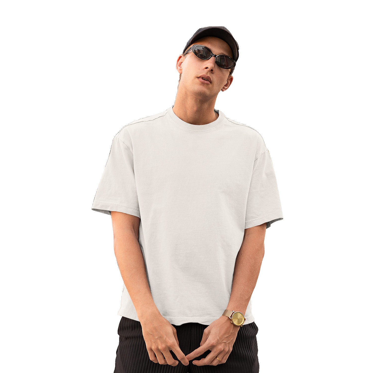 White Plain Oversize T-Shirt – Tantra Original Brand Since 1997 – Unisex Cotton Tee – Minimal Everyday Essential - Shipping Globally!