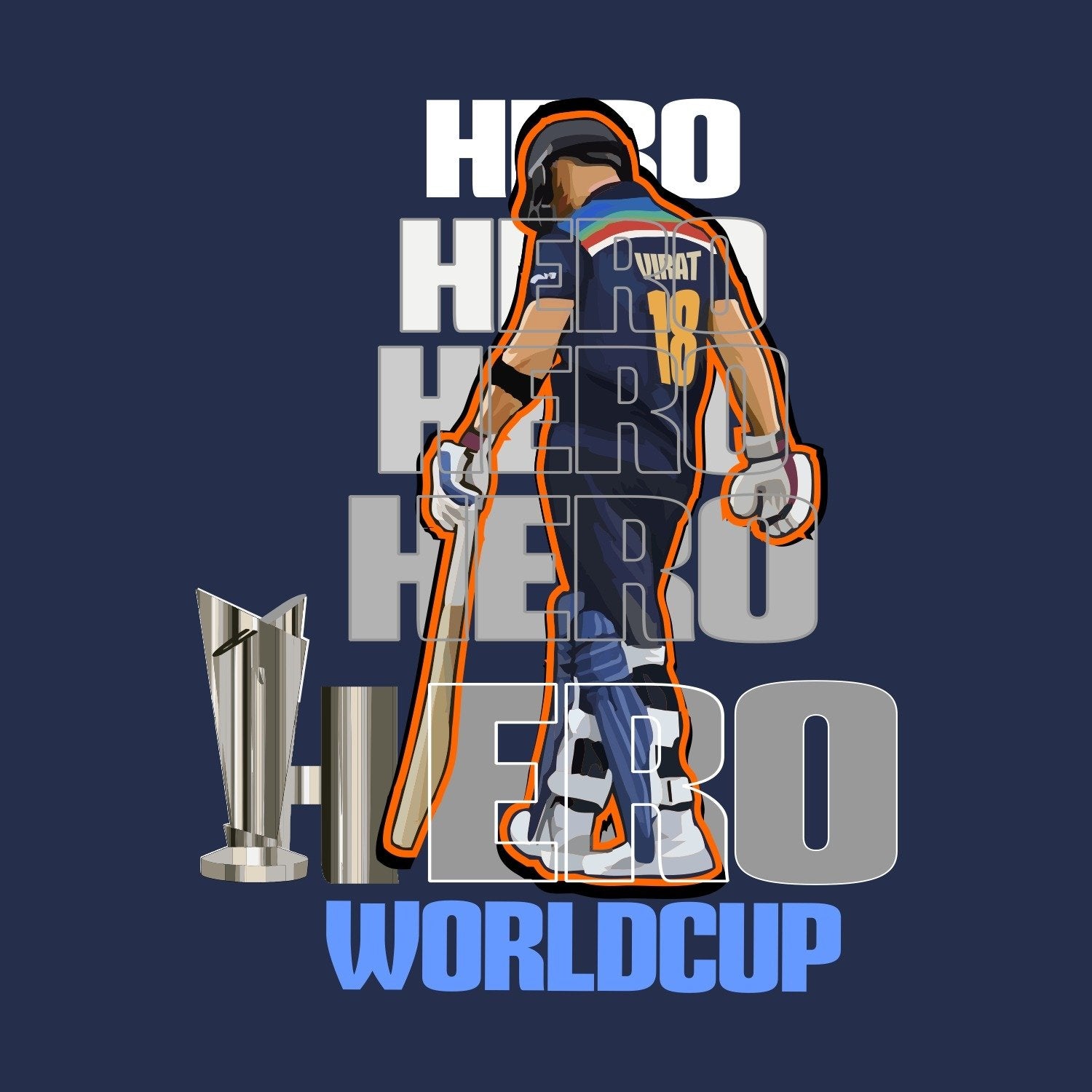 World Cup Heros - Mens Printed T-shirts - Shipping Globally!