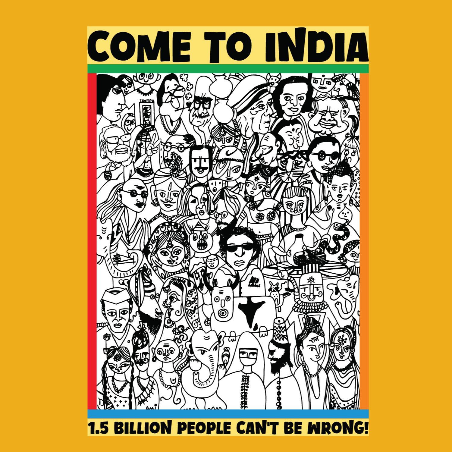 Come To India Cotton Unisex T-Shirt Everyday Casual Wear Original Since 1997 Shipping Globally