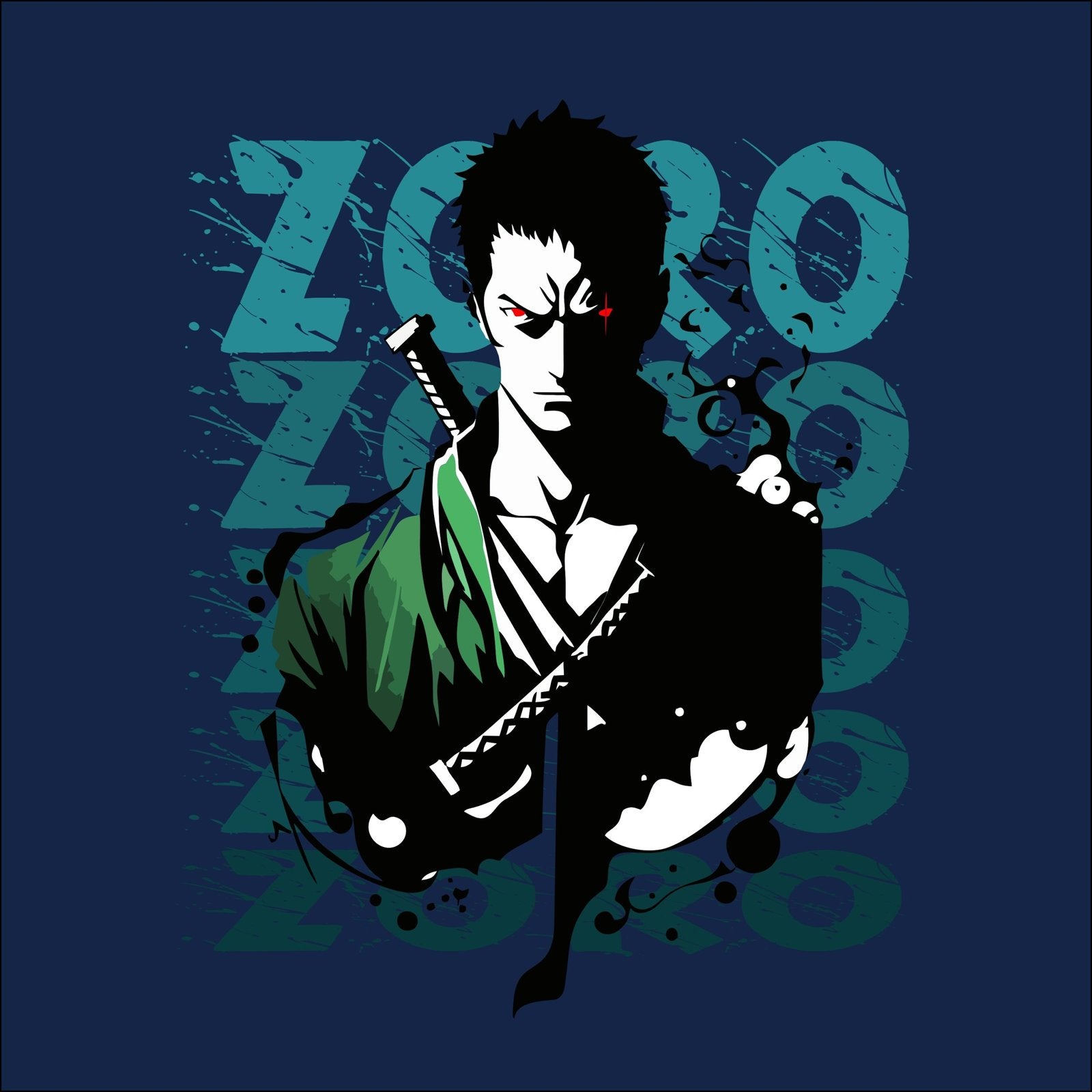 Zoro 1 - Anime Fanart Mens Printed T-shirts - Shipping Globally!