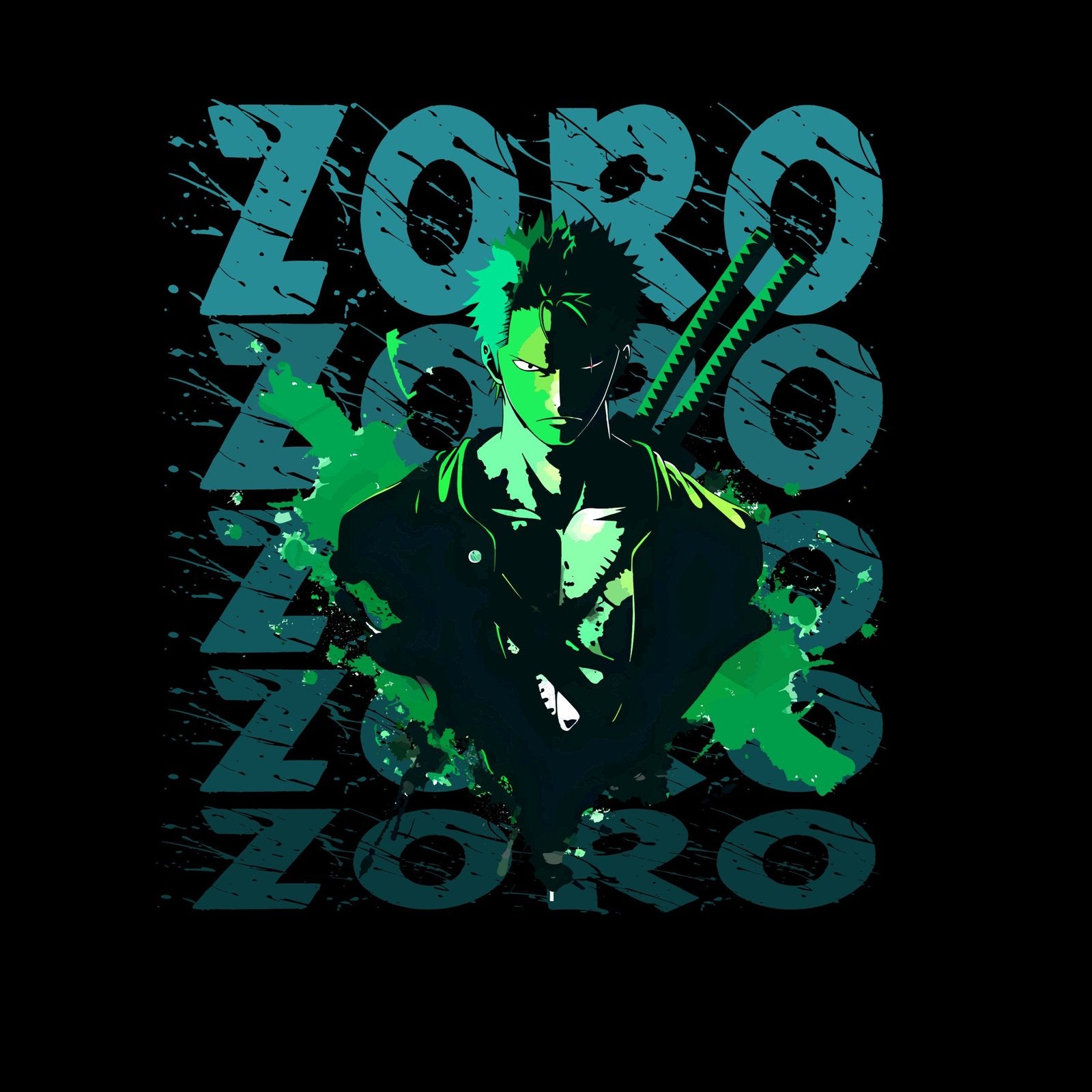 Zoro 2 - Anime Fanart Mens Printed T-shirts - Shipping Globally!