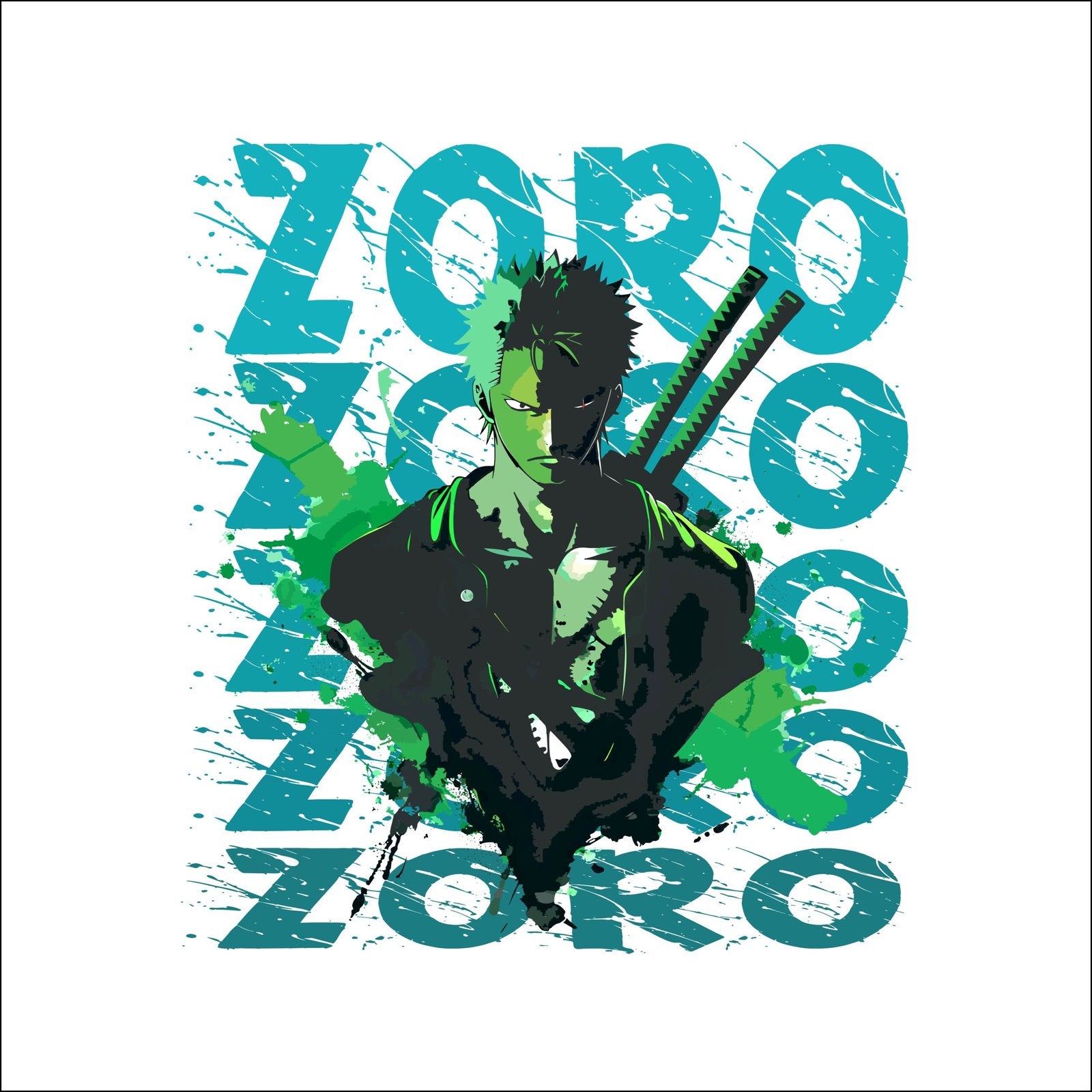 Zoro 2 - Anime Fanart Mens Printed T-shirts - Shipping Globally!
