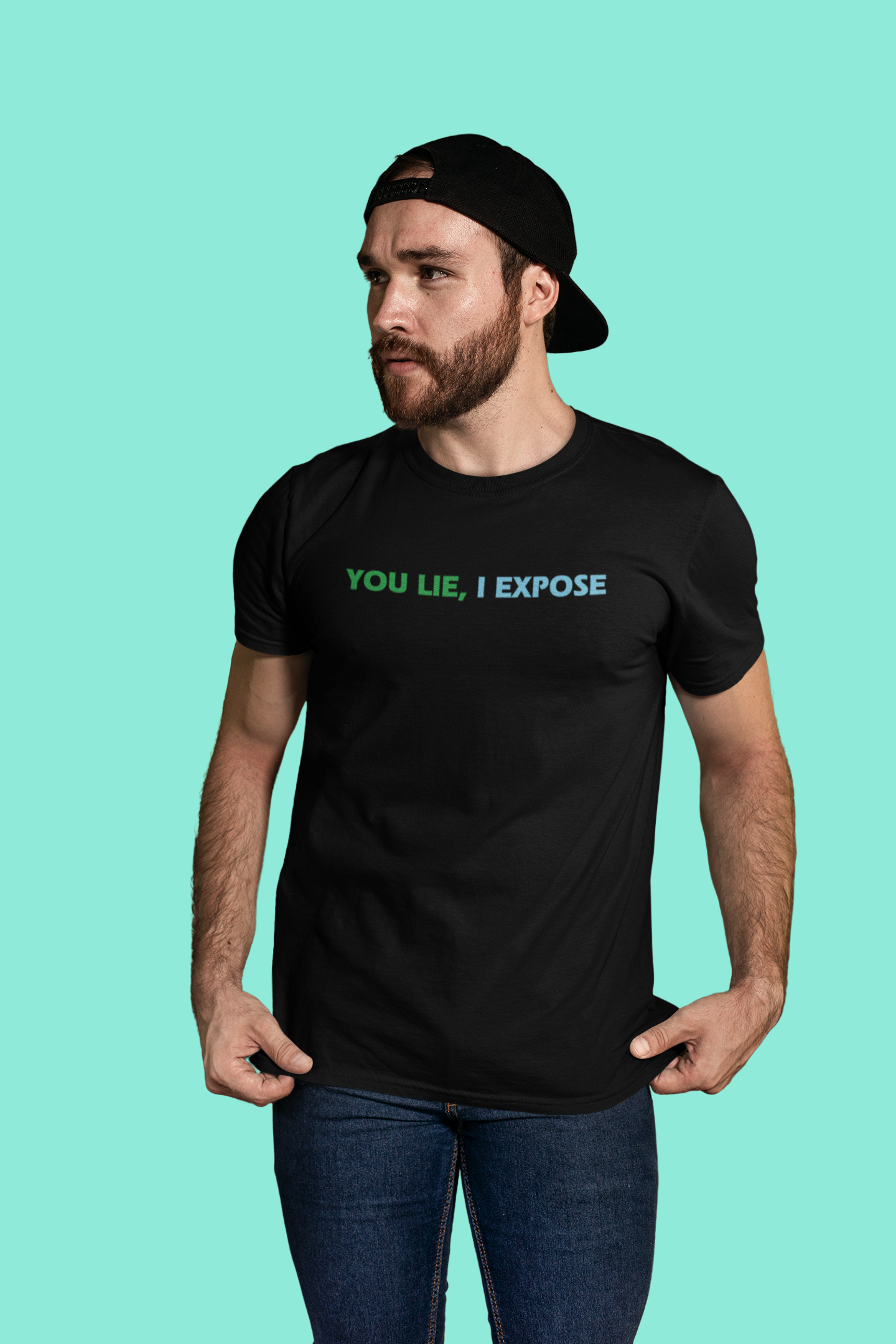 You Lie, I Expose – Tantra Original Brand Since 1997 – Unisex Graphic Cotton Tee – Savage Truth Casual Wear - Shipping Globally!