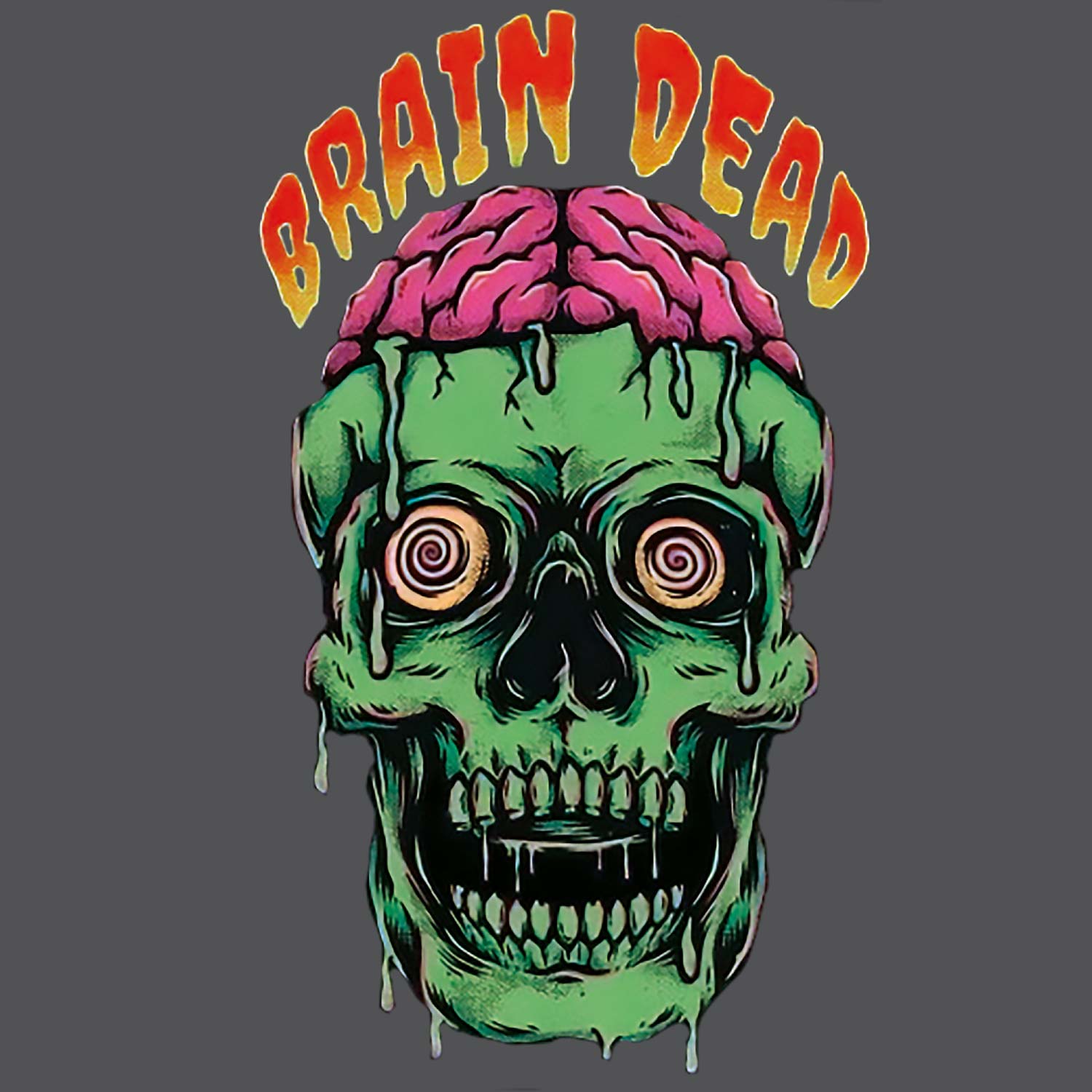 Tantra Brain Dead 100% Cotton Round Neck Printed Tshirt - Shipping Globally!