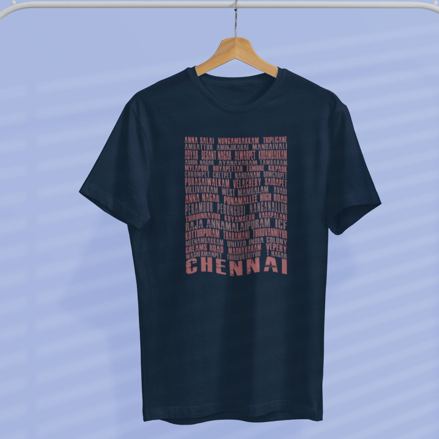 Chennai Typo T-Shirt – Tantra Original Brand Since 1997 – Unisex Graphic Cotton Tee – Bold & Urban-Inspired Casual Wear - Shipping Globally!