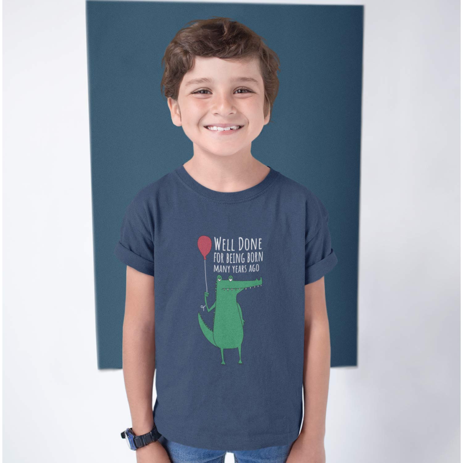Tantra Crocodile Age Kids Round Neck Graphic Printed T-Shirt - Shipping Globally!