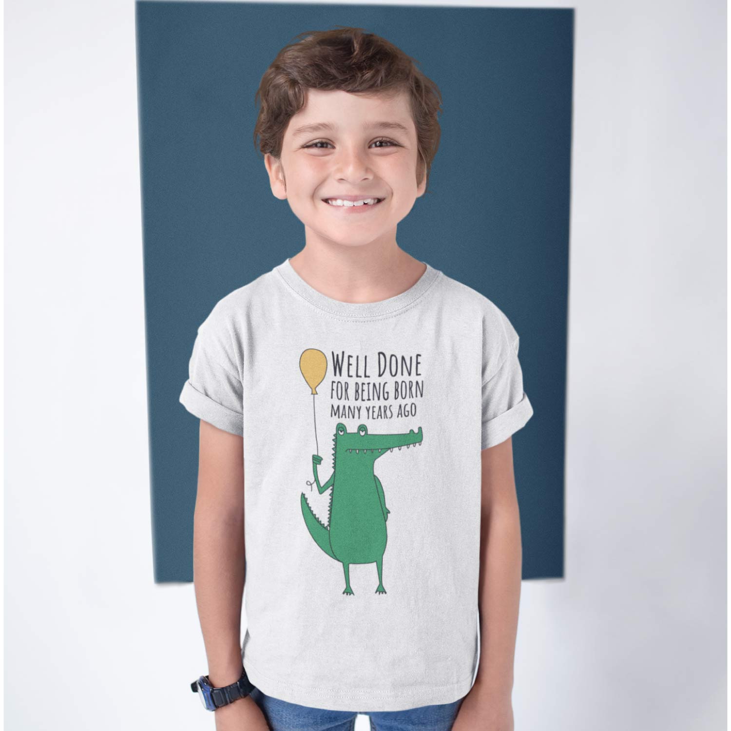 Tantra Crocodile Age Kids Round Neck Graphic Printed T-Shirt - Shipping Globally!