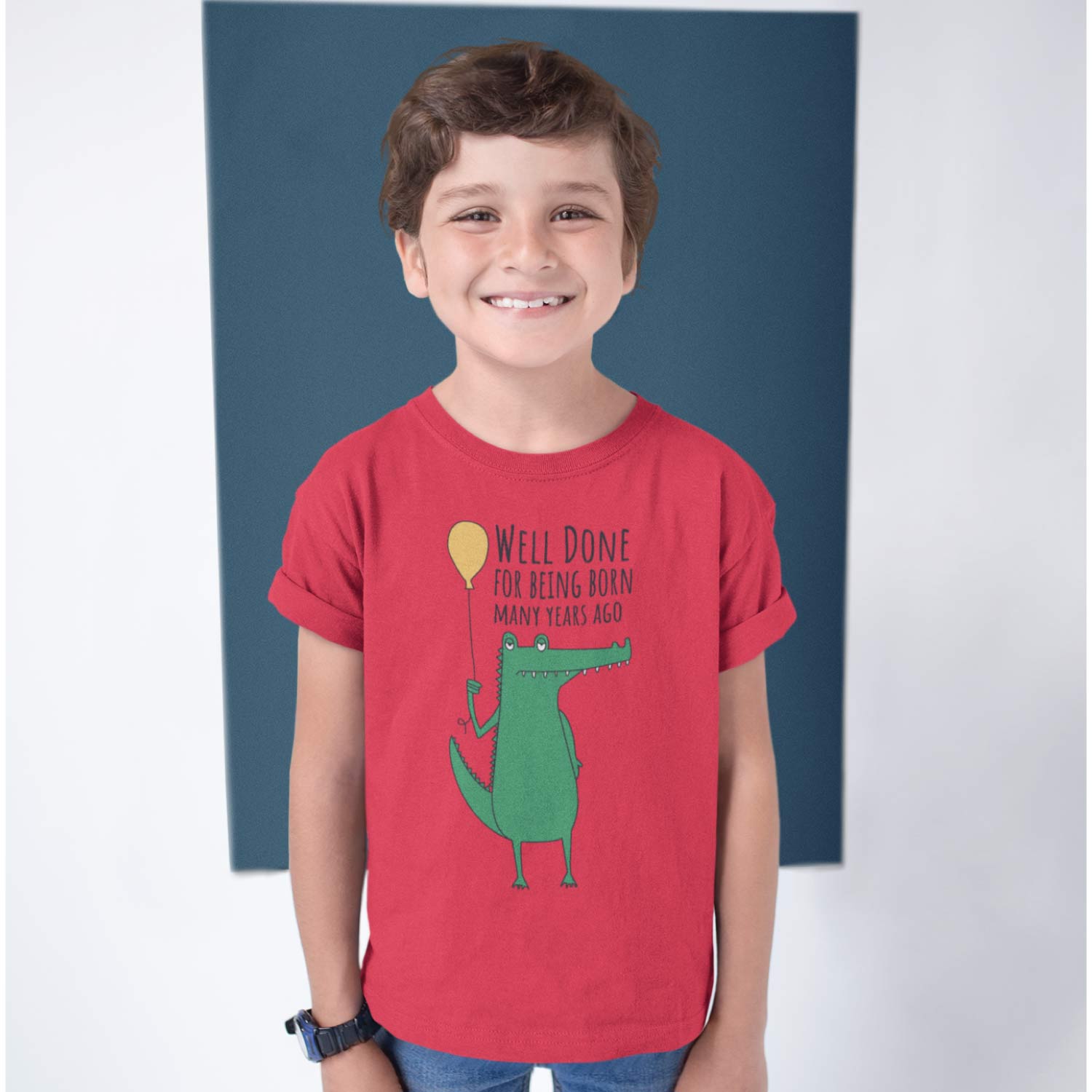 Tantra Crocodile Age Kids Round Neck Graphic Printed T-Shirt - Shipping Globally!