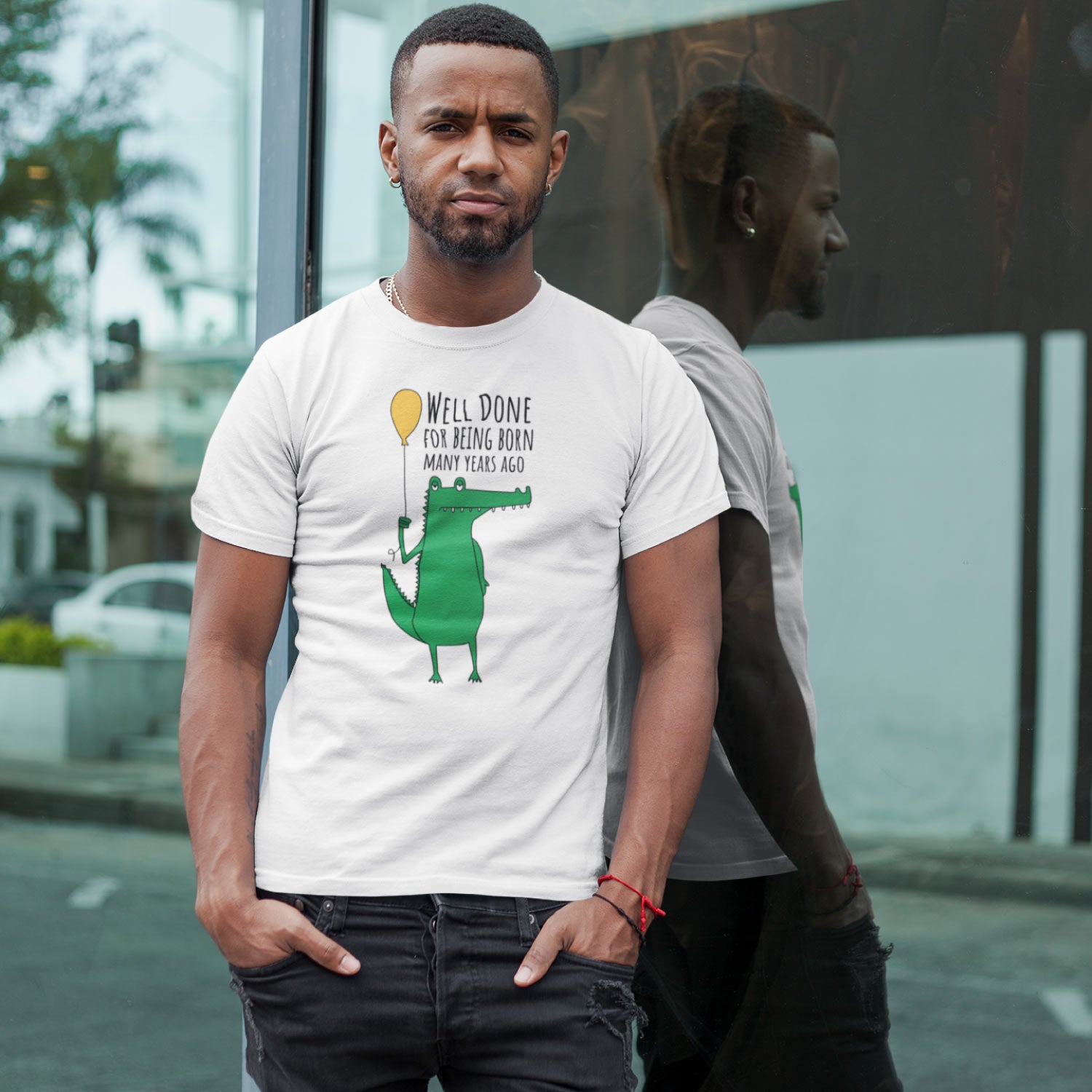 Tantra Crocodile Age 100% Cotton Round Neck Printed Tshirt - Shipping Globally!