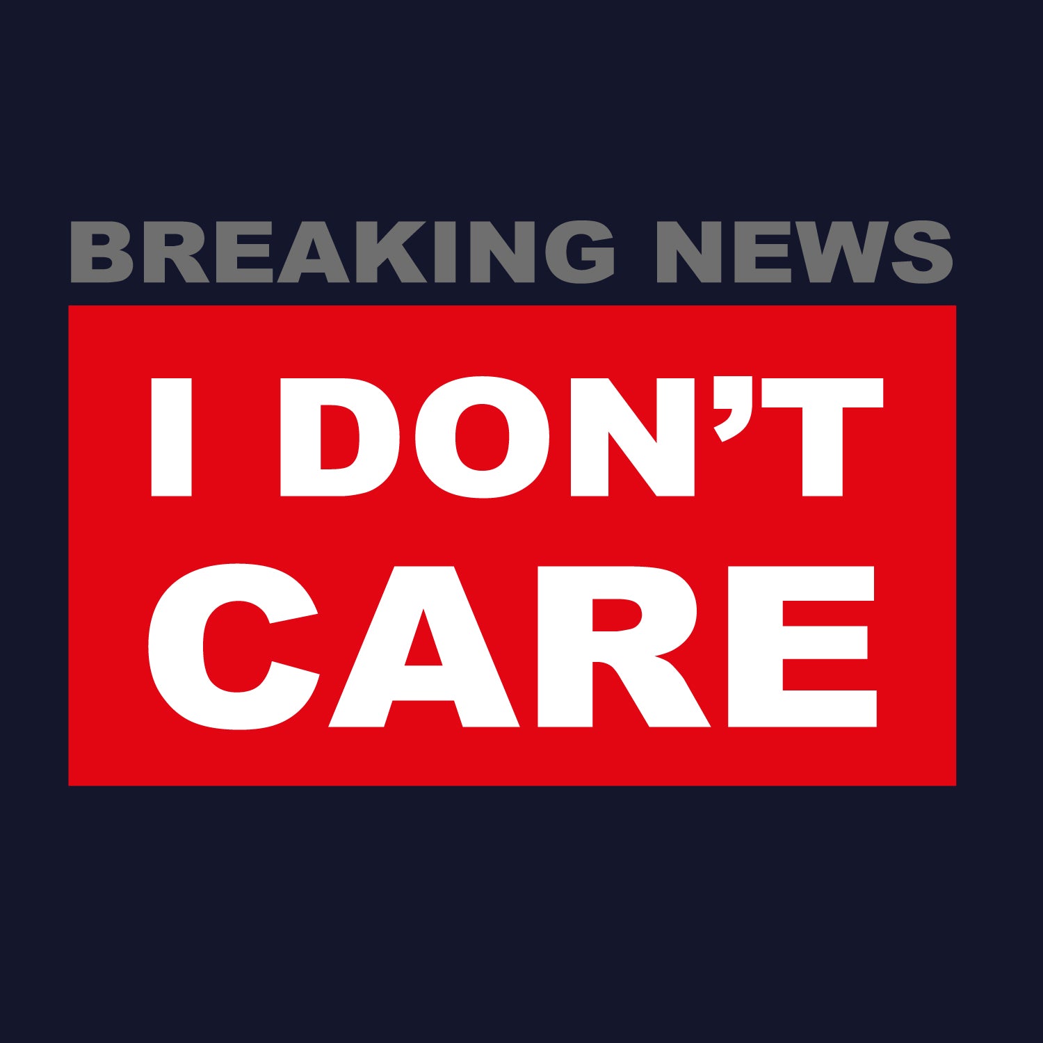 Tantra Don’t Care 100% Cotton Round Neck Printed Tshirt - Shipping Globally!