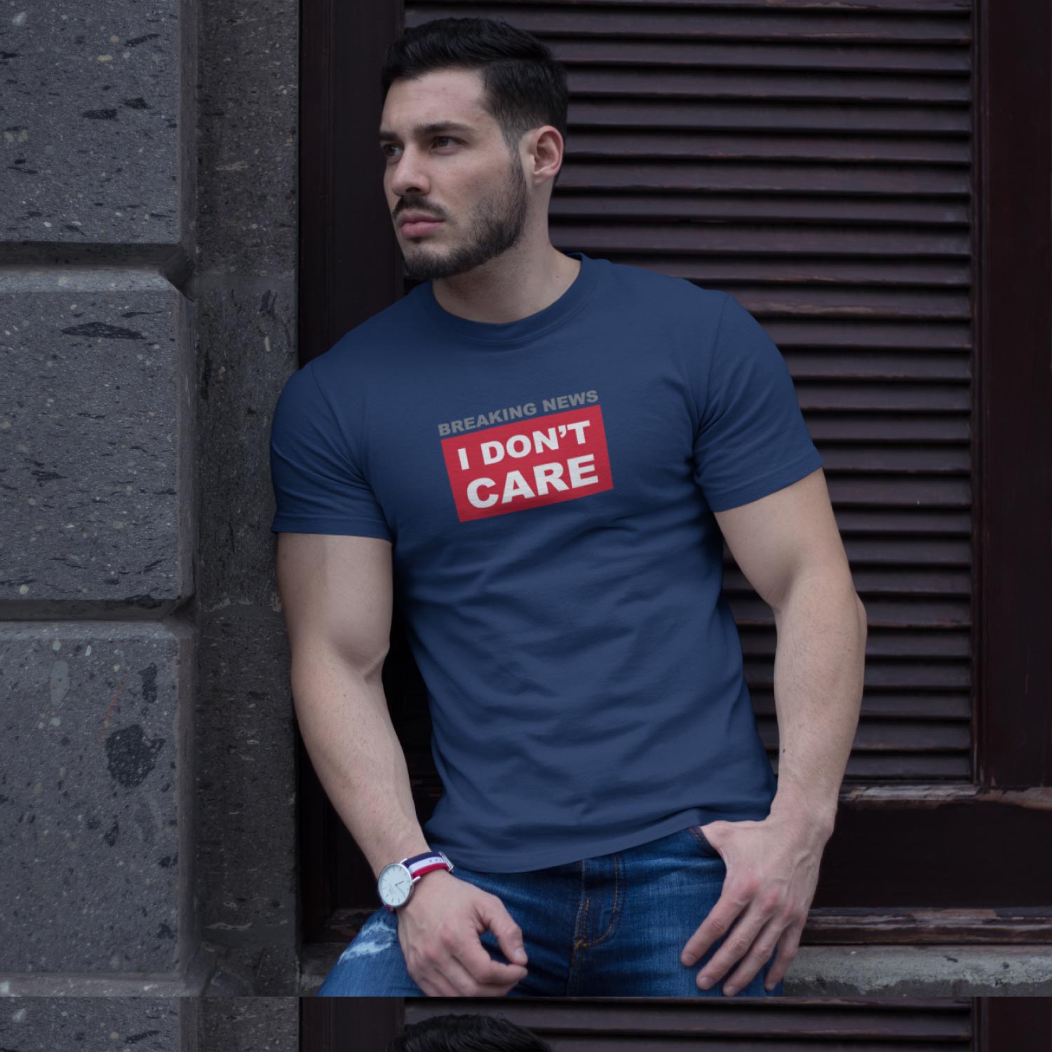 Tantra Don’t Care 100% Cotton Round Neck Printed Tshirt - Shipping Globally!