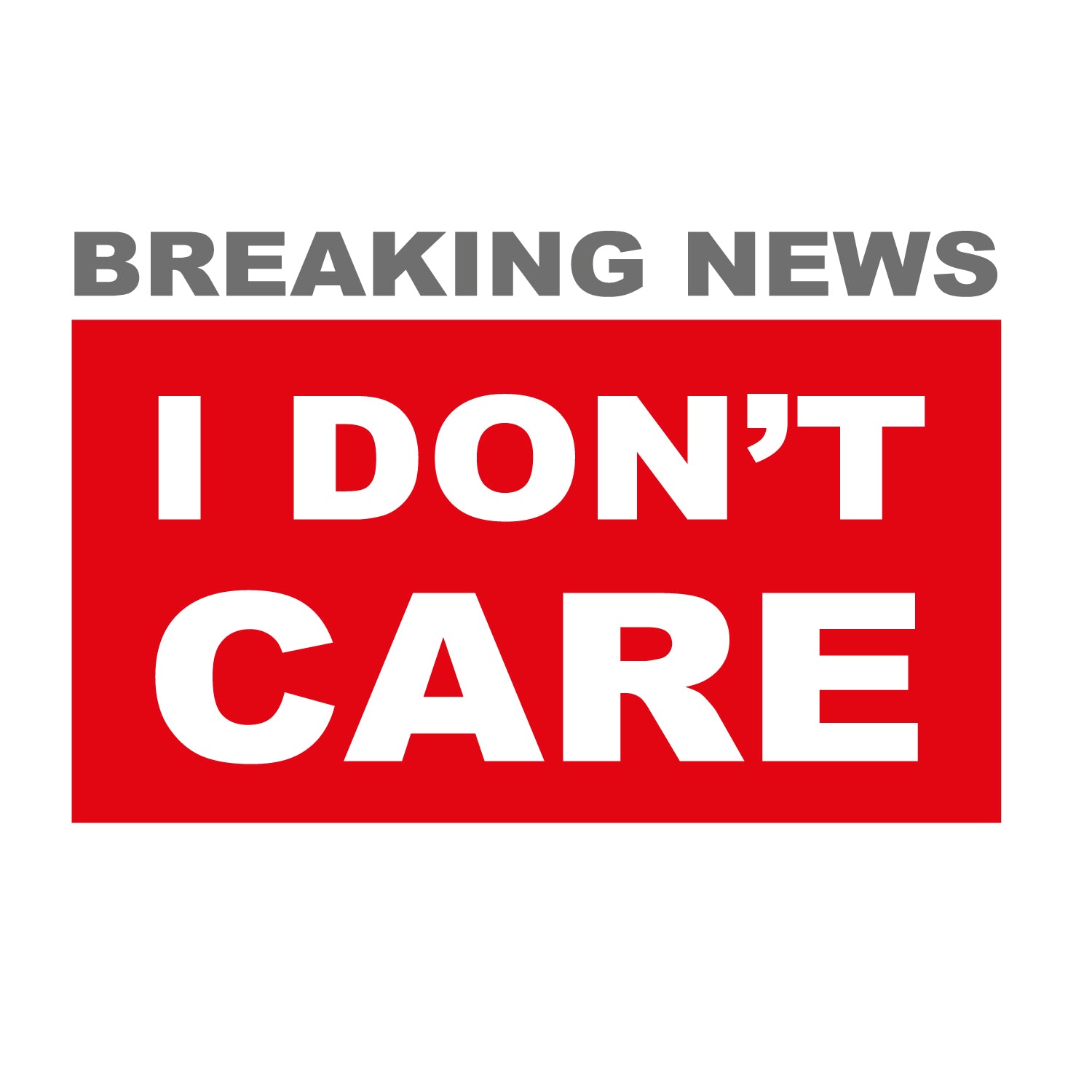 Tantra Don’t Care 100% Cotton Round Neck Printed Tshirt - Shipping Globally!