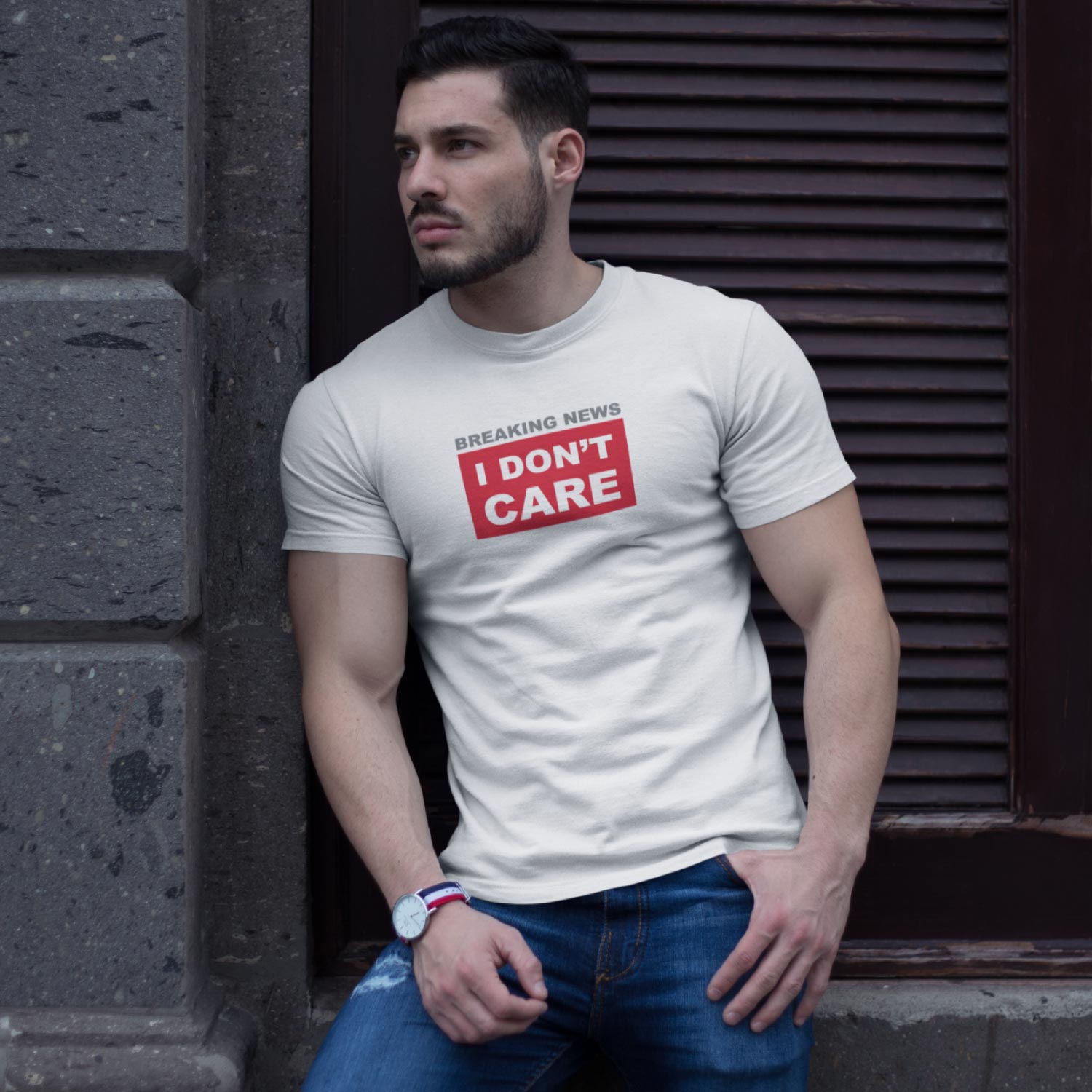 Tantra Don’t Care 100% Cotton Round Neck Printed Tshirt - Shipping Globally!