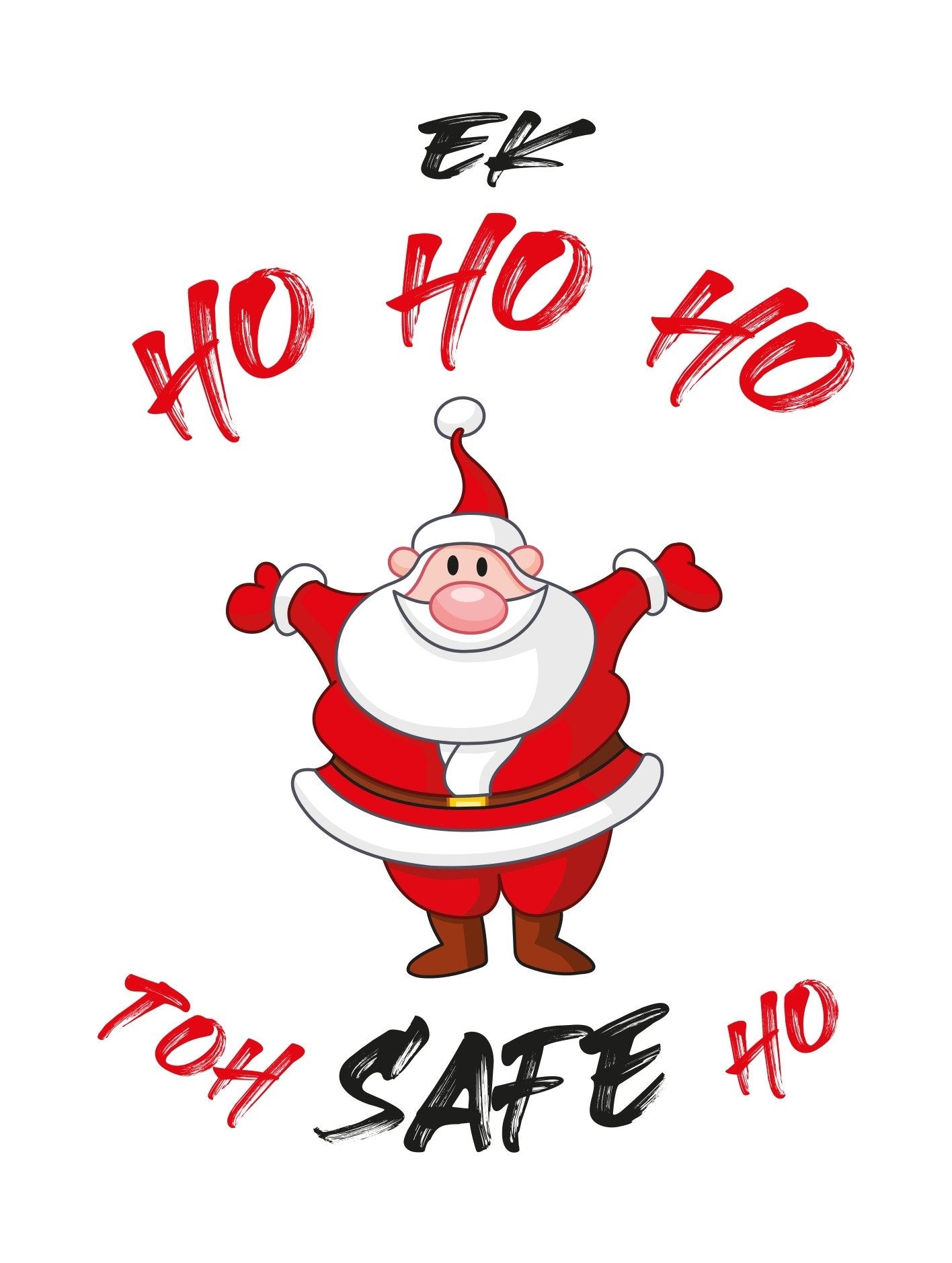 Ho Ho Ho - Kids Printed Round Neck T-shirts
