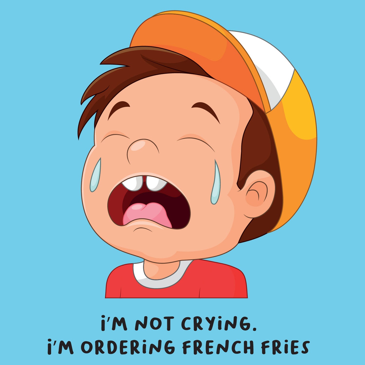 Tantra French Fries Kids 100% Cotton Round Neck Graphic Printed T-Shirt - Shipping Globally!