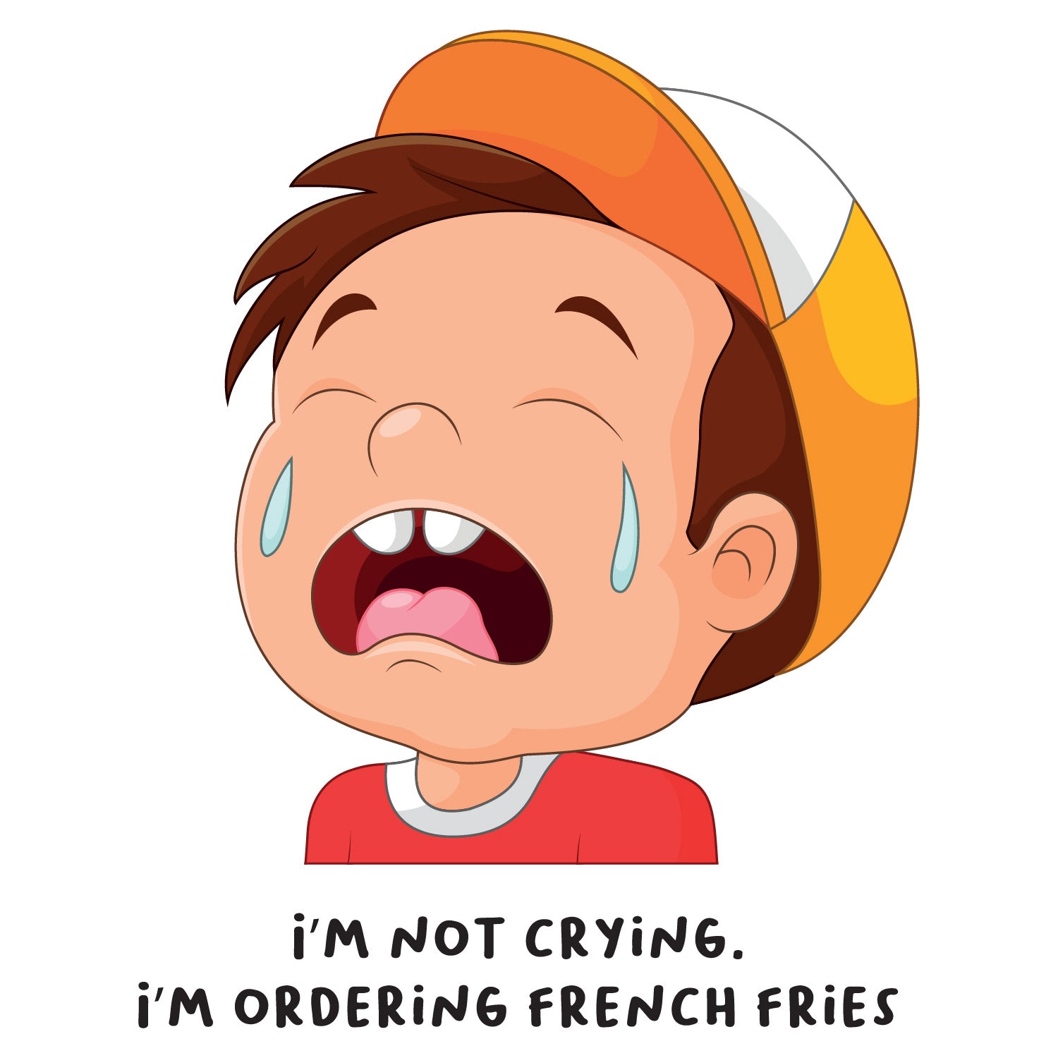 Tantra French Fries Kids 100% Cotton Round Neck Graphic Printed T-Shirt - Shipping Globally!