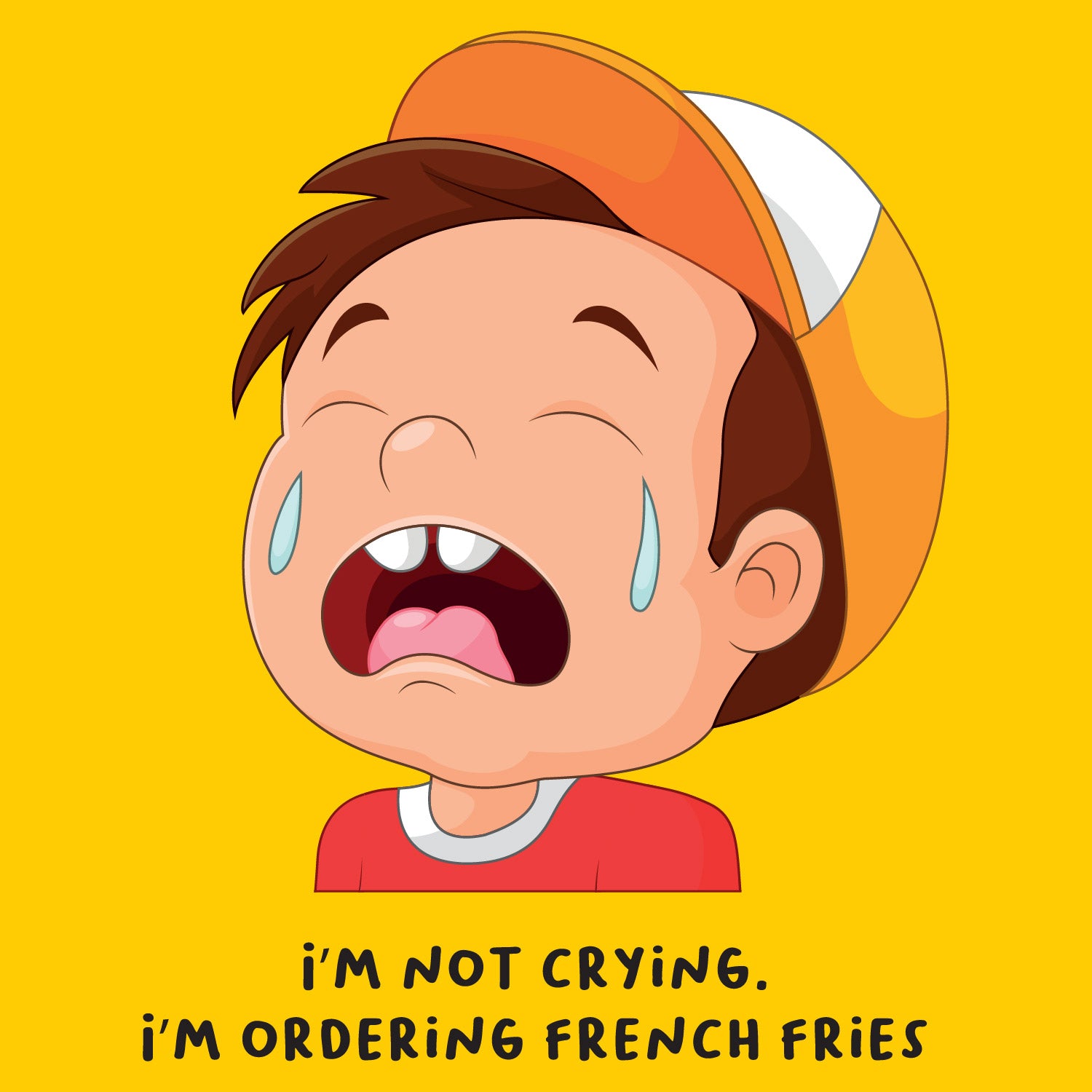 Tantra French Fries Kids 100% Cotton Round Neck Graphic Printed T-Shirt - Shipping Globally!