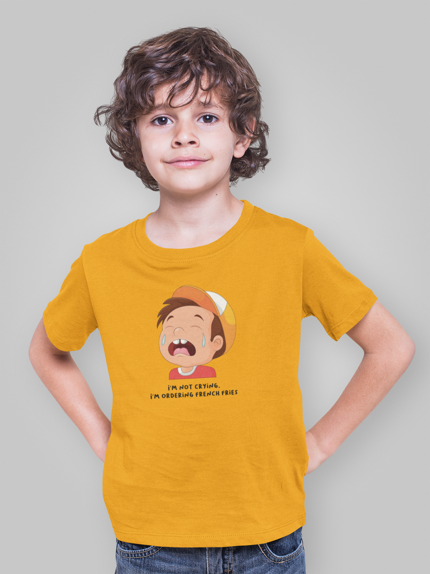 Tantra French Fries Kids 100% Cotton Round Neck Graphic Printed T-Shirt - Shipping Globally!