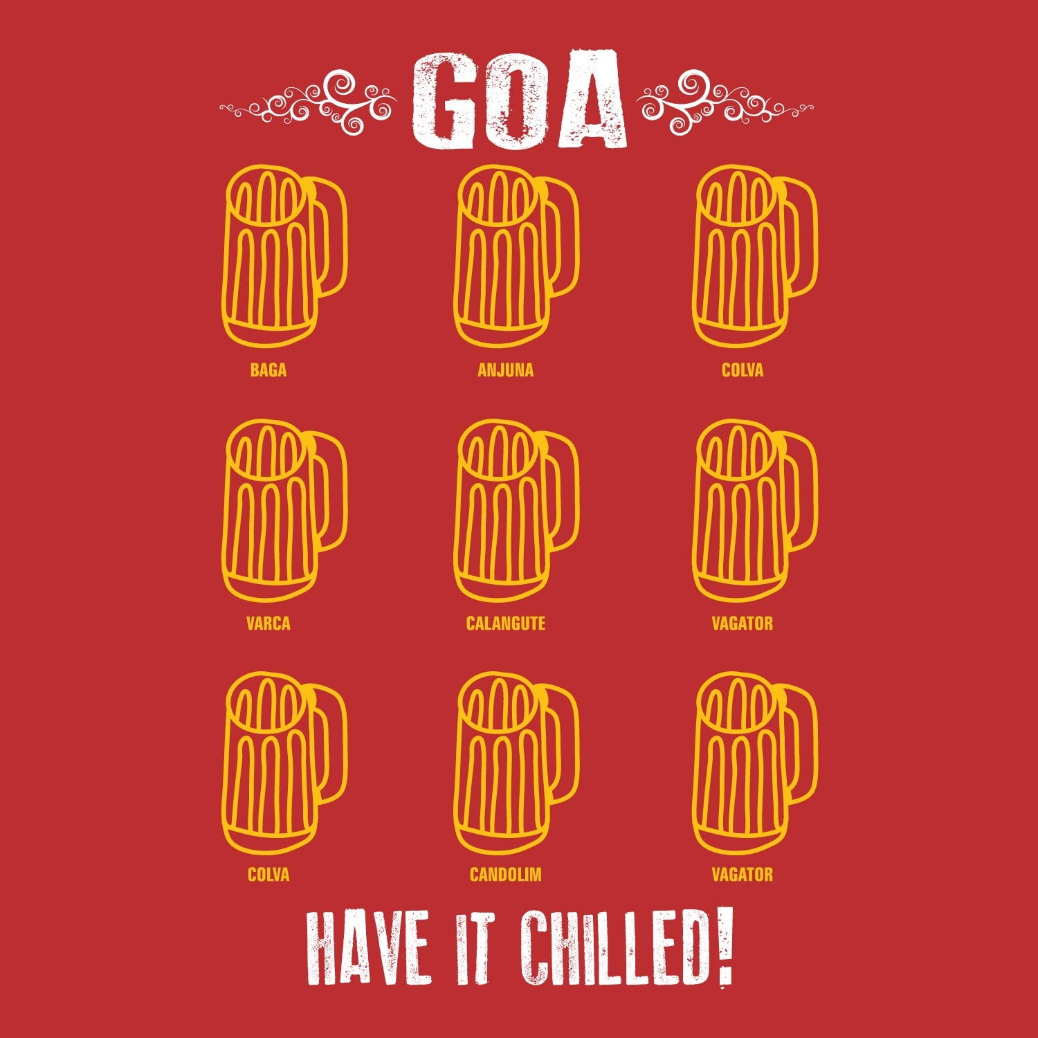 Goa Chilled 2 T-Shirt – Tantra Original Brand Since 1997 – Unisex Graphic Cotton Tee – Relaxed & Beach Vibes Casual Wear - Shipping Globally!