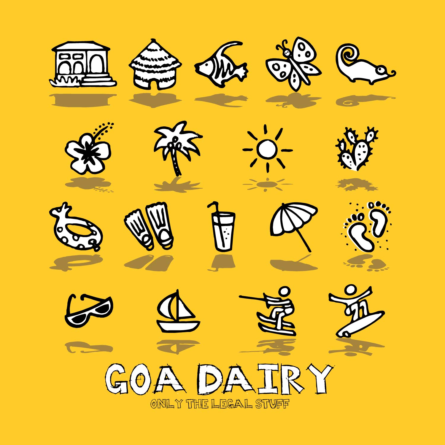 Goa Dairy T-Shirt – Tantra Original Brand Since 1997 – Unisex Graphic Cotton Tee – Beach & Travel-Inspired Casual Wear - Shipping Globally!