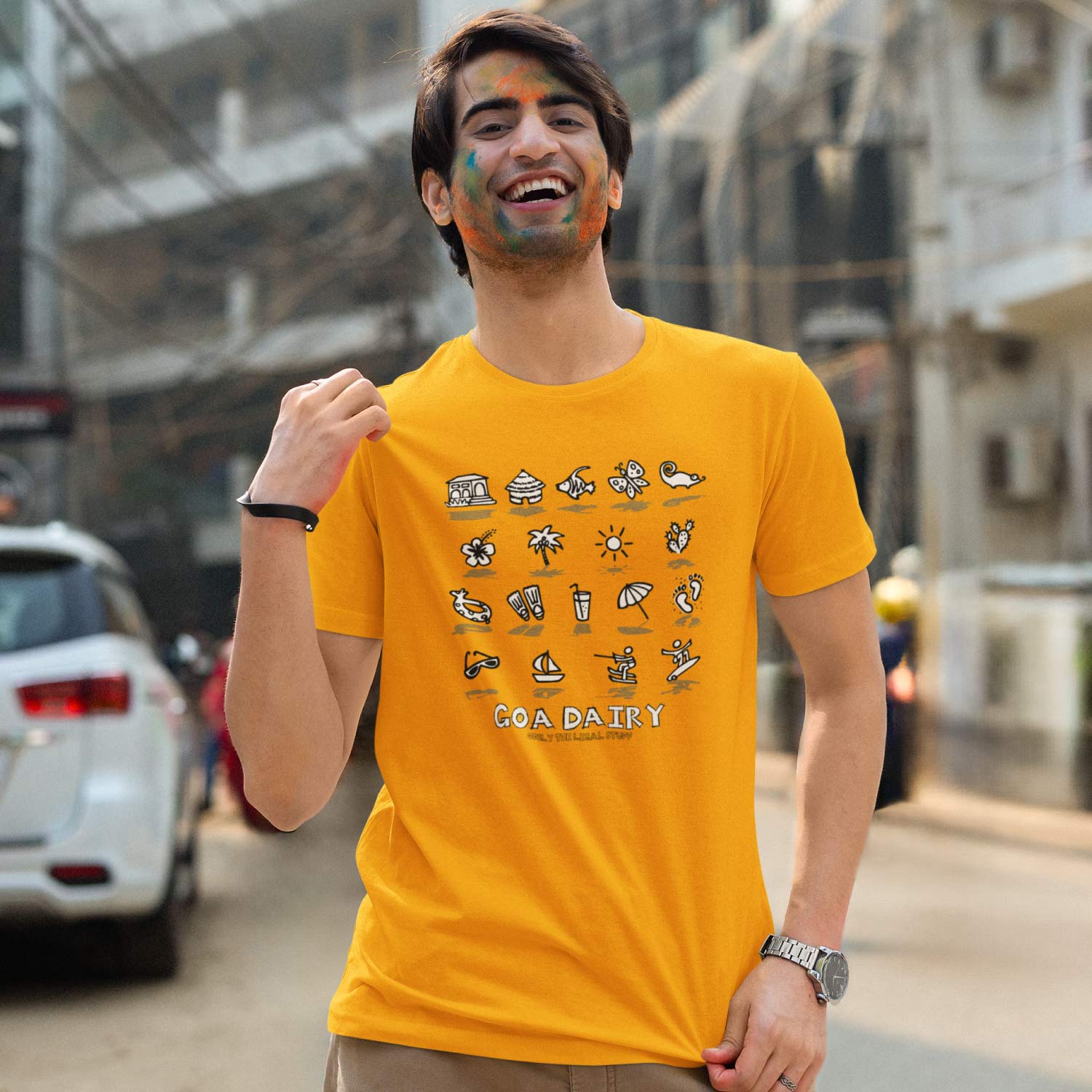 Goa Dairy T-Shirt – Tantra Original Brand Since 1997 – Unisex Graphic Cotton Tee – Beach & Travel-Inspired Casual Wear - Shipping Globally!