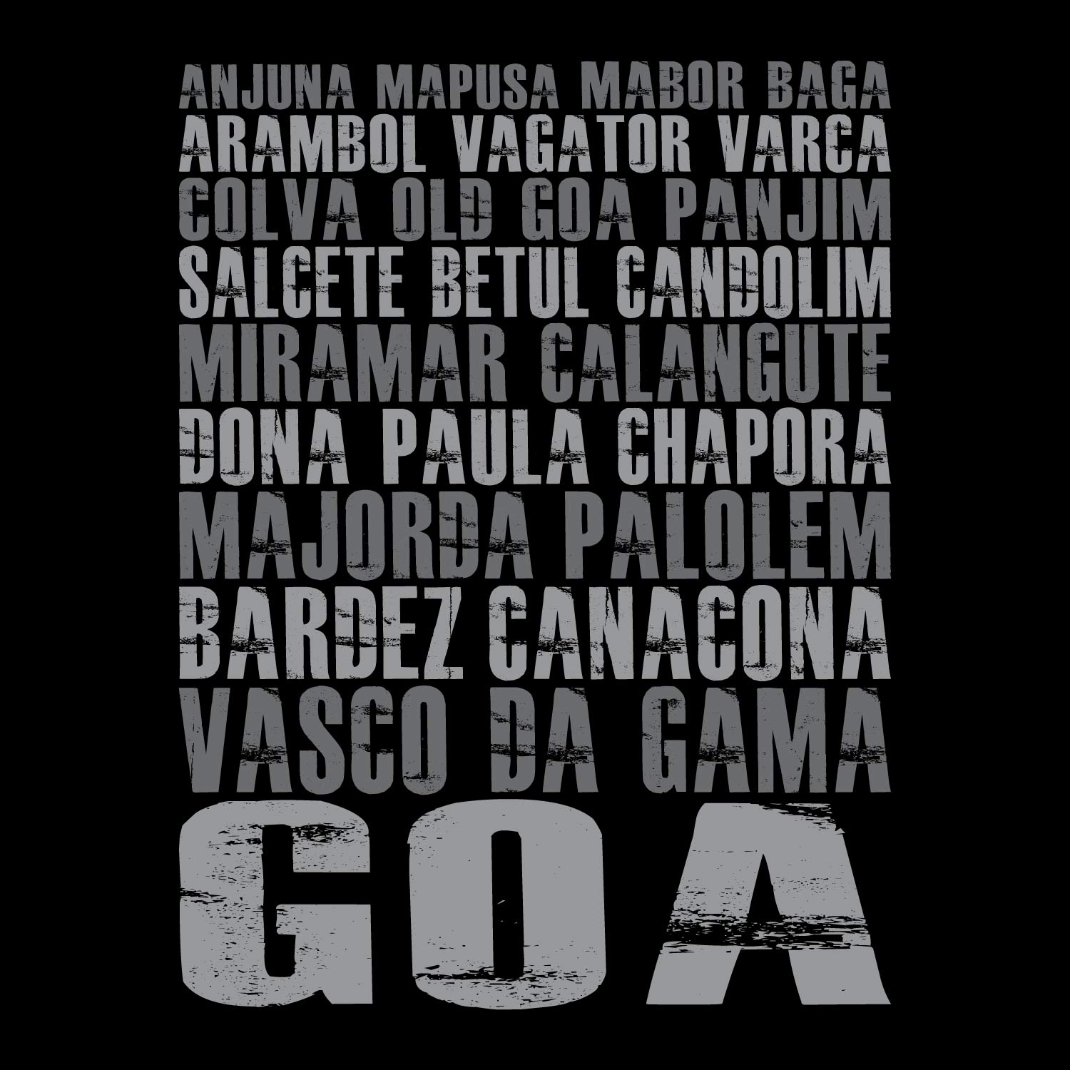Goa Typo T-Shirt – Tantra Original Brand Since 1997 – Unisex Graphic Cotton Tee – Bold & Trendy Casual Wear - Shipping Globally!