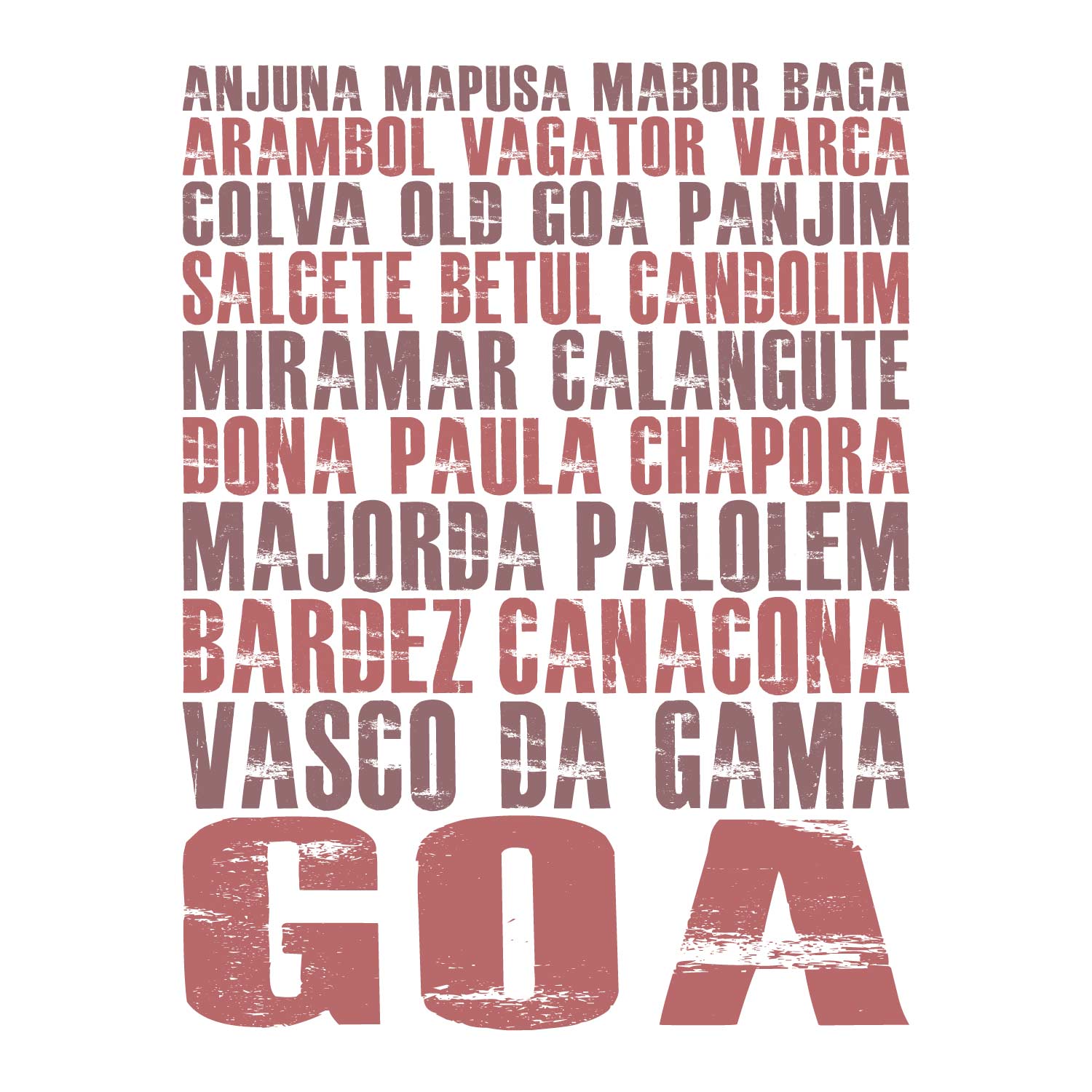 Goa Typo T-Shirt – Tantra Original Brand Since 1997 – Unisex Graphic Cotton Tee – Bold & Trendy Casual Wear - Shipping Globally!