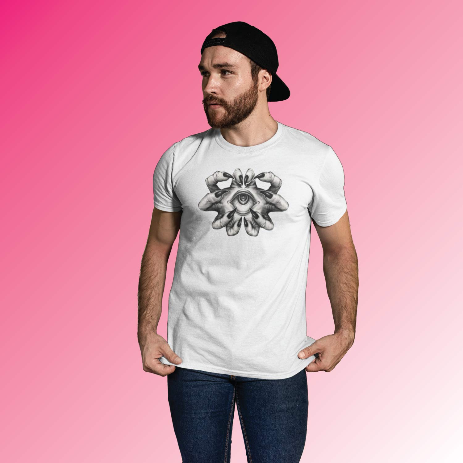 Handful Eye – Tantra Original Brand Since 1997 – Unisex Graphic Cotton Tee – Mystical & Artistic Casual Wear - Shipping Globally!