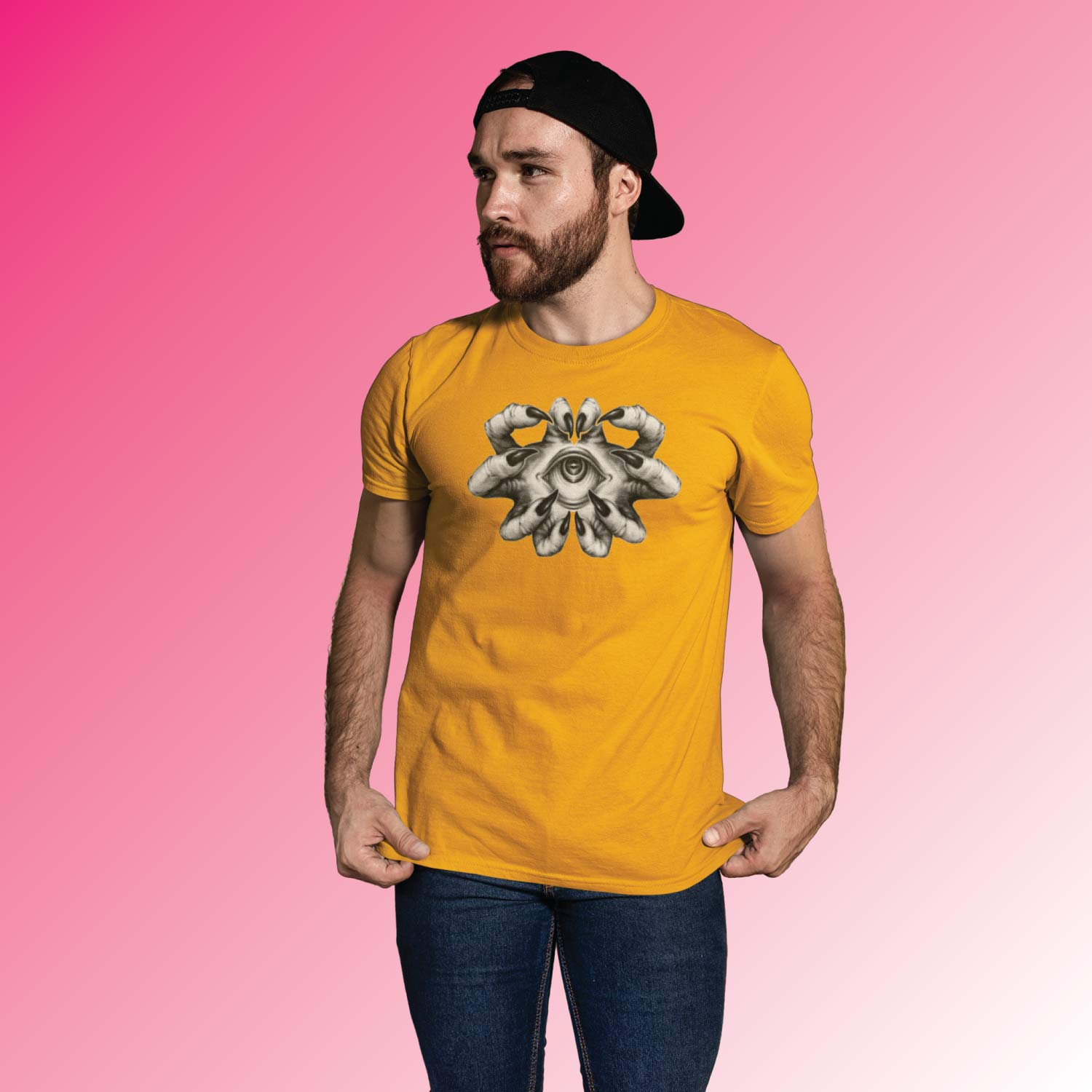 Handful Eye – Tantra Original Brand Since 1997 – Unisex Graphic Cotton Tee – Mystical & Artistic Casual Wear - Shipping Globally!