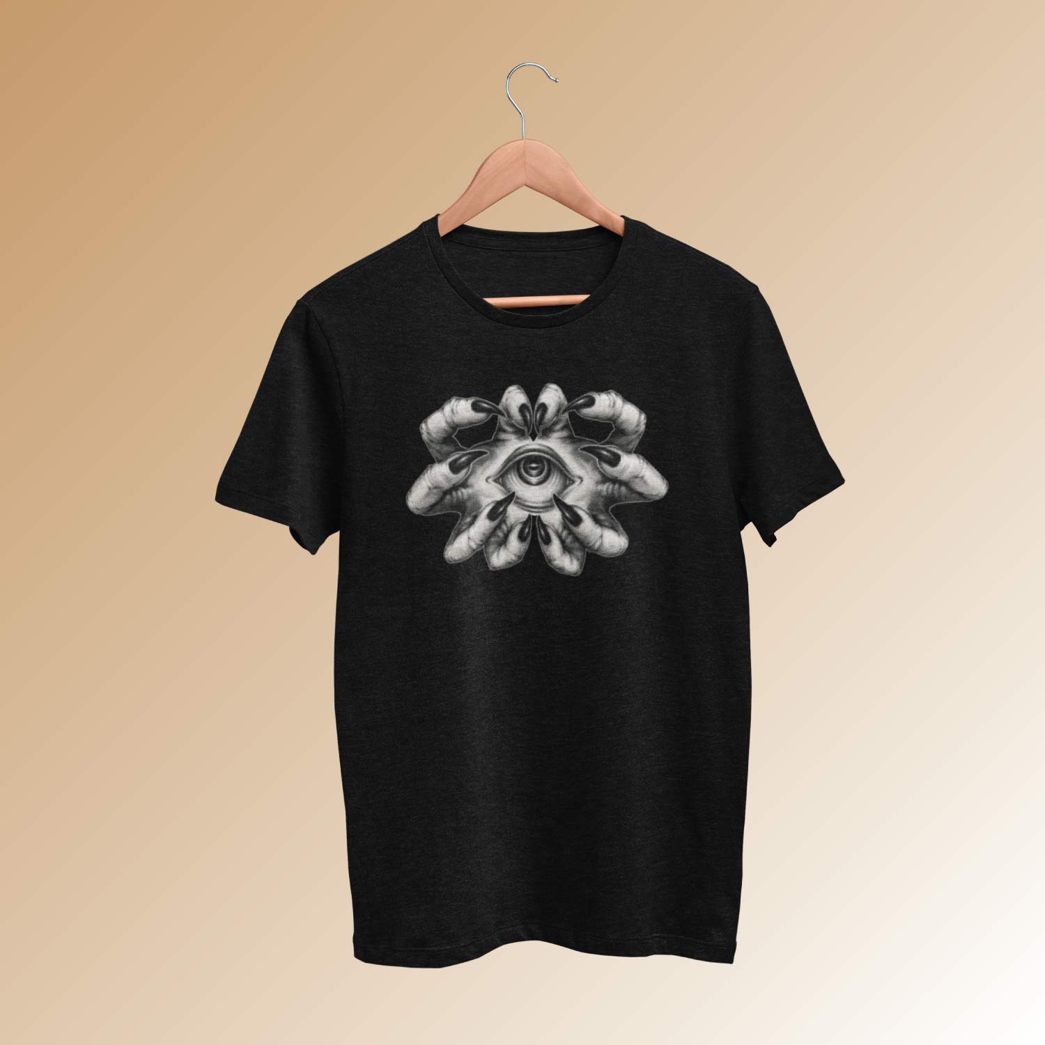 Handful Eye – Tantra Original Brand Since 1997 – Unisex Graphic Cotton Tee – Mystical & Artistic Casual Wear - Shipping Globally!