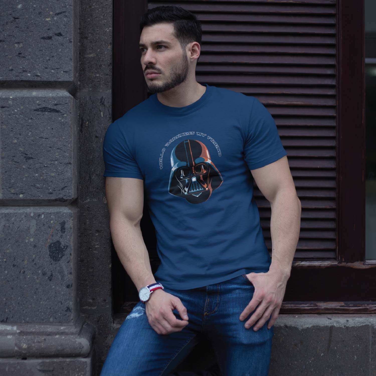 Tantra Hello Darkness 100% Cotton Round Neck Printed Tshirt - Shipping Globally!