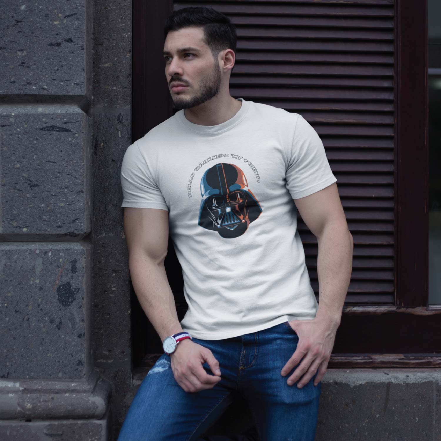 Tantra Hello Darkness 100% Cotton Round Neck Printed Tshirt - Shipping Globally!