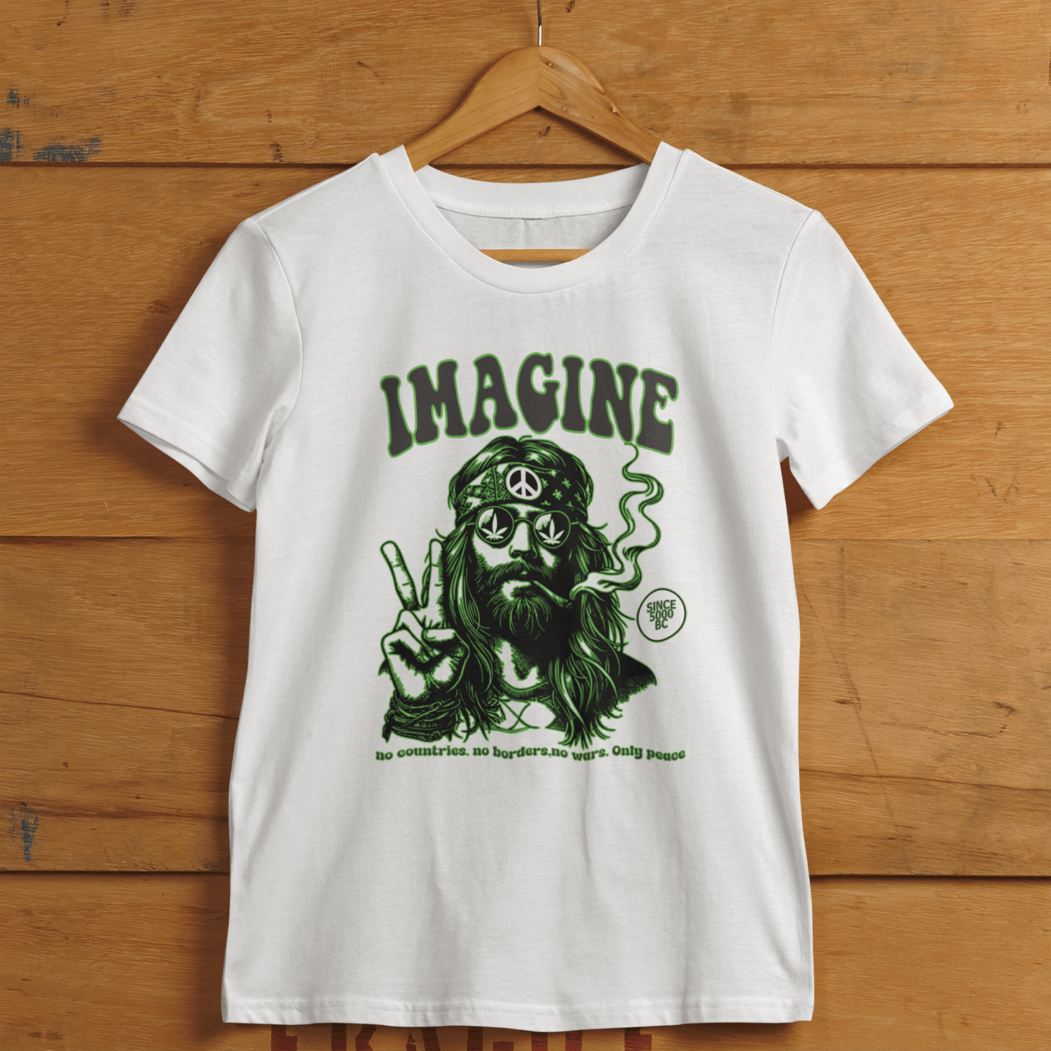 Hippy Men's Round Neck Printed T-Shirt - Shipping Globally!