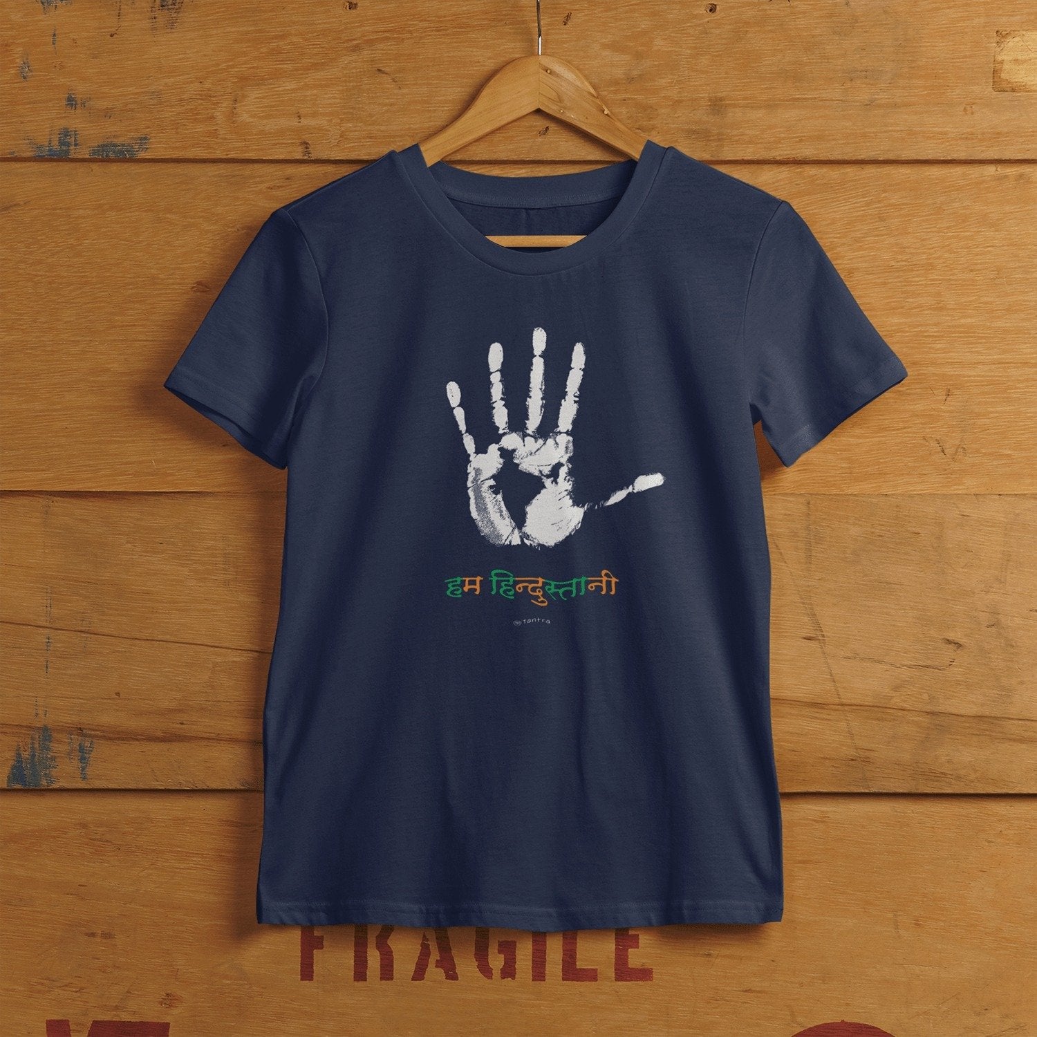 Hum Hindustani Men's Navy Blue T-Shirt - Shipping Globally!
