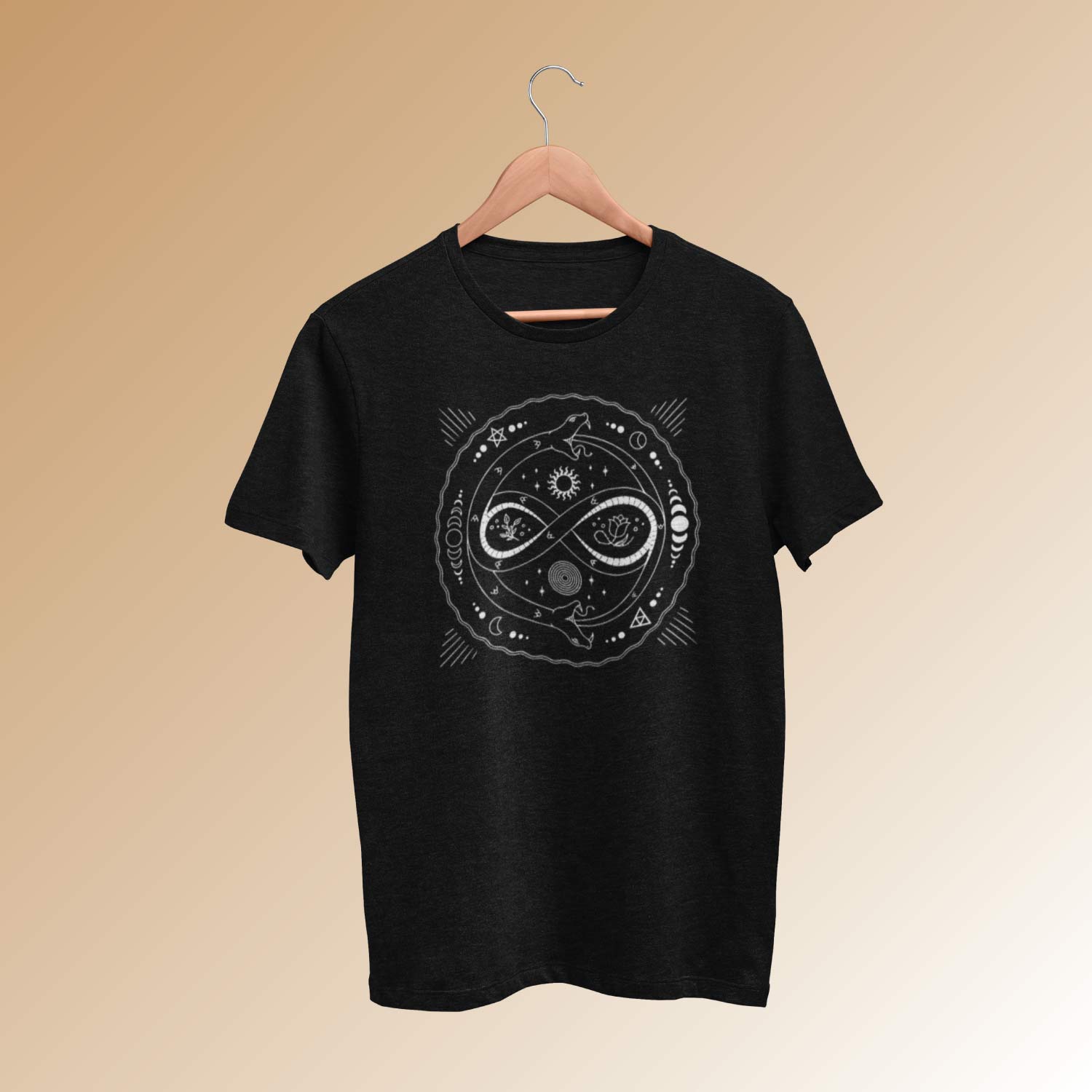 Infinity Snake – Tantra Original Brand Since 1997 – Unisex Graphic Cotton Tee – Symbolic & Bold Casual Wear - Shipping Globally!