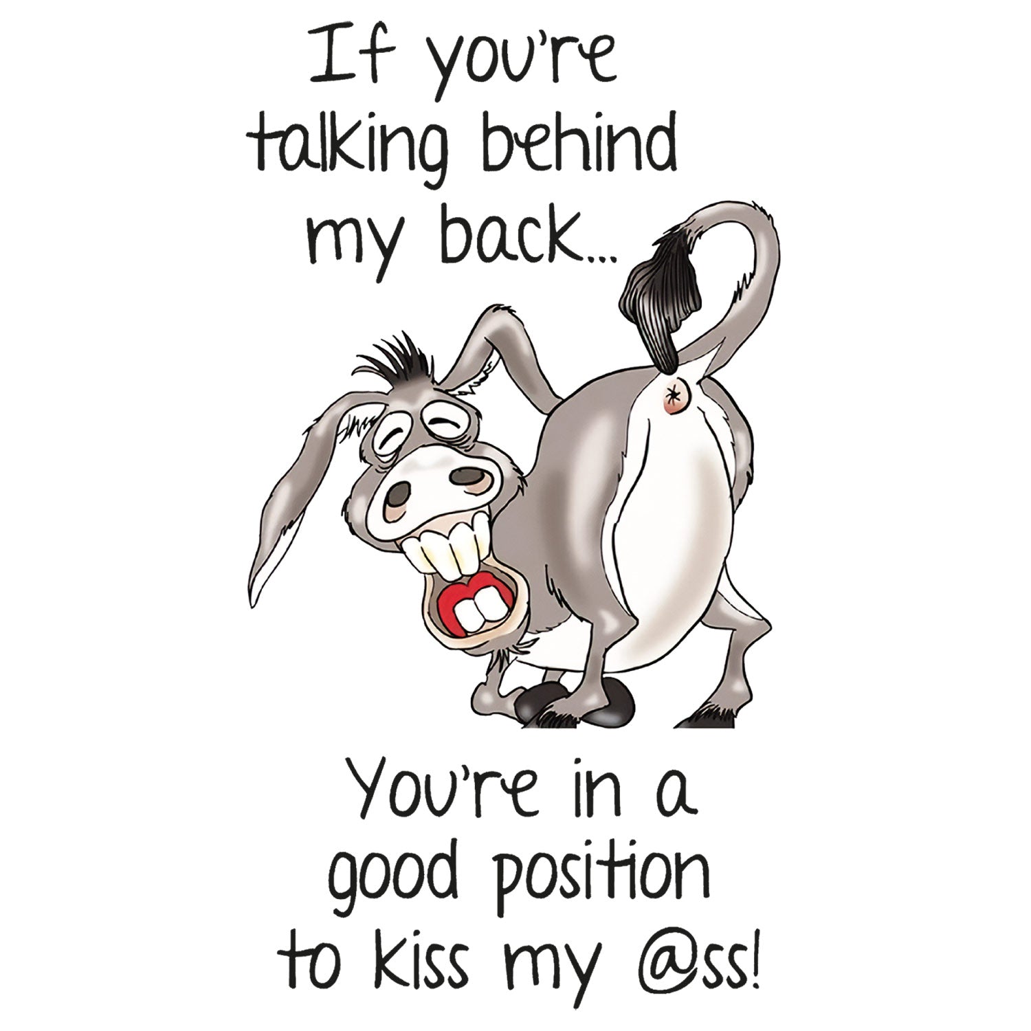 Tantra Kiss my ass 100% Cotton Round Neck Graphic Printed T-Shirt - Shipping Globally!