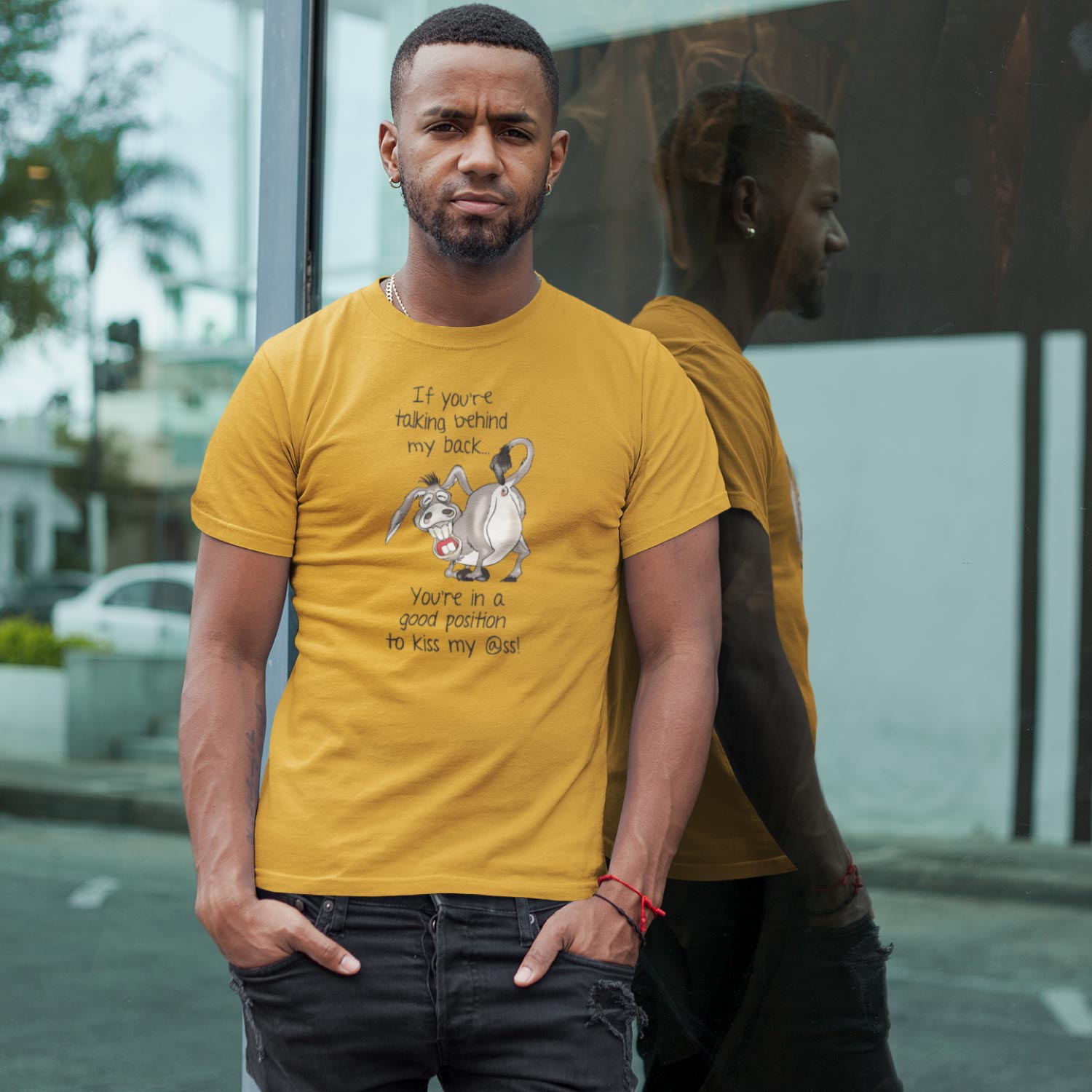 Tantra Kiss my ass 100% Cotton Round Neck Graphic Printed T-Shirt - Shipping Globally!