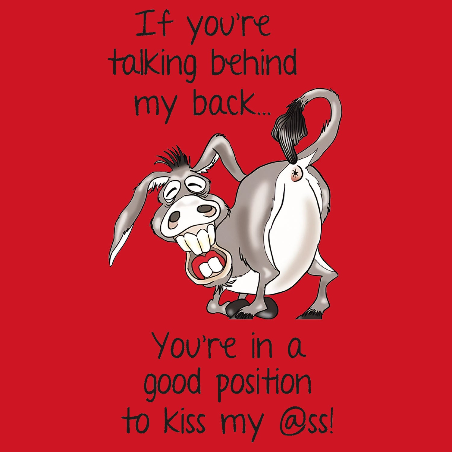 Tantra Kiss my ass 100% Cotton Round Neck Graphic Printed T-Shirt - Shipping Globally!